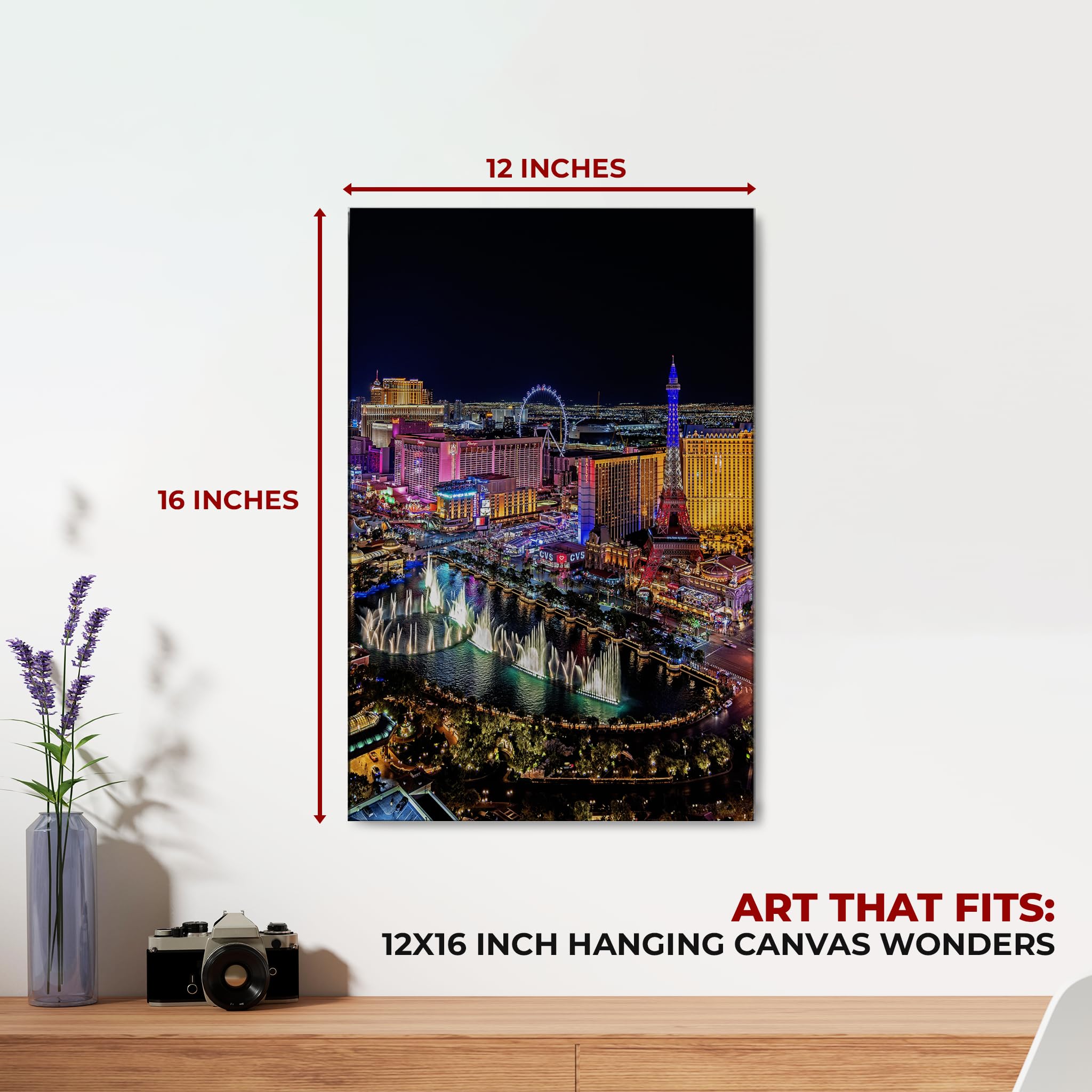 Las Vegas Wall Canvas Set of 1