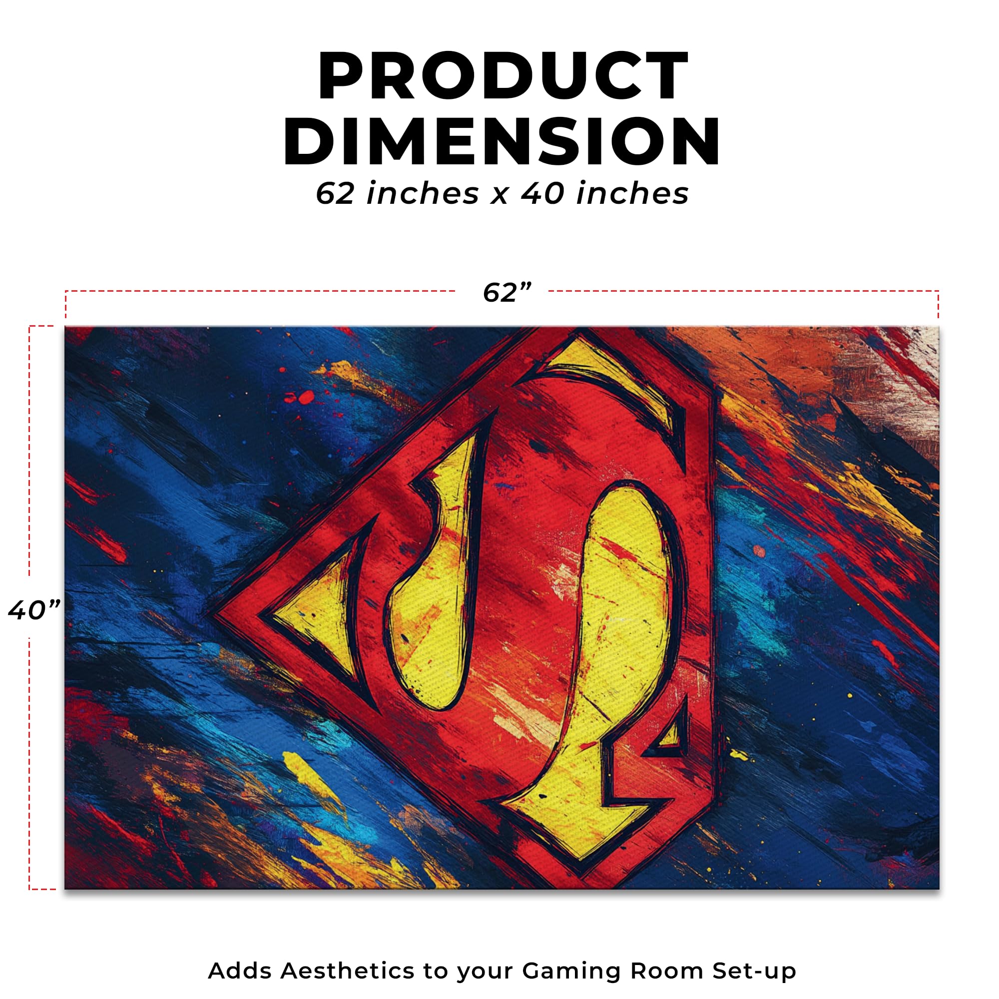 Superman Inspired Decor Rug- 62x40 inches