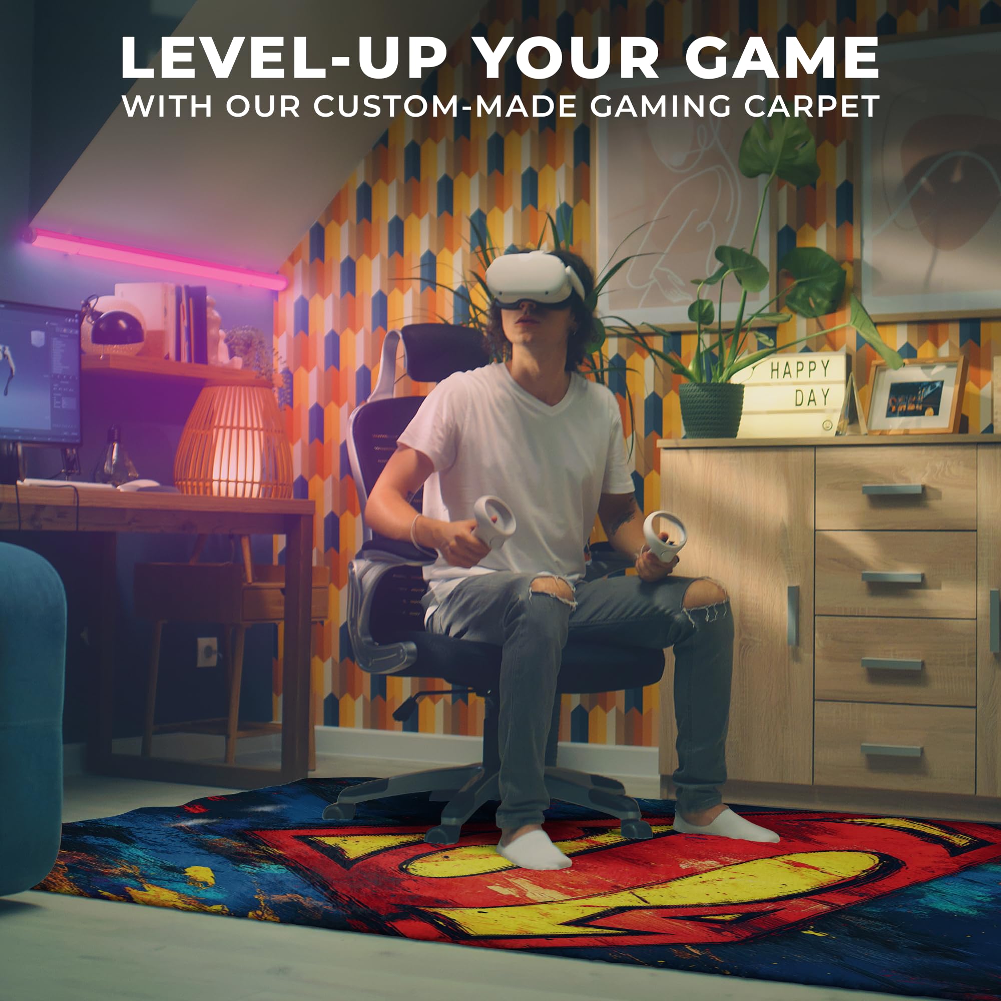 Superman Inspired Decor Rug- 62x40 inches