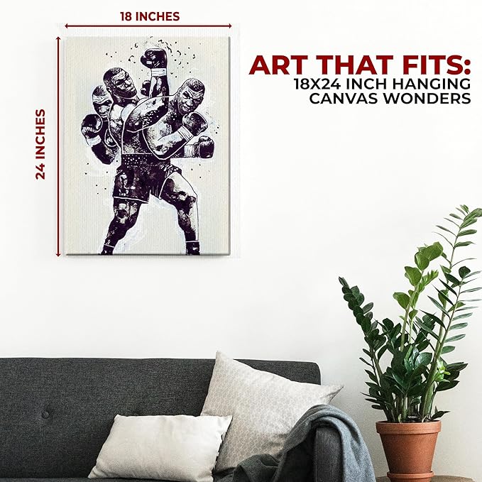 Boxing Guy Wall Canvas Set of 1 Set of 1 - 16x20
