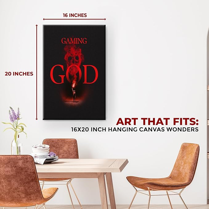 Gaming God Wall Canvas Set of 1