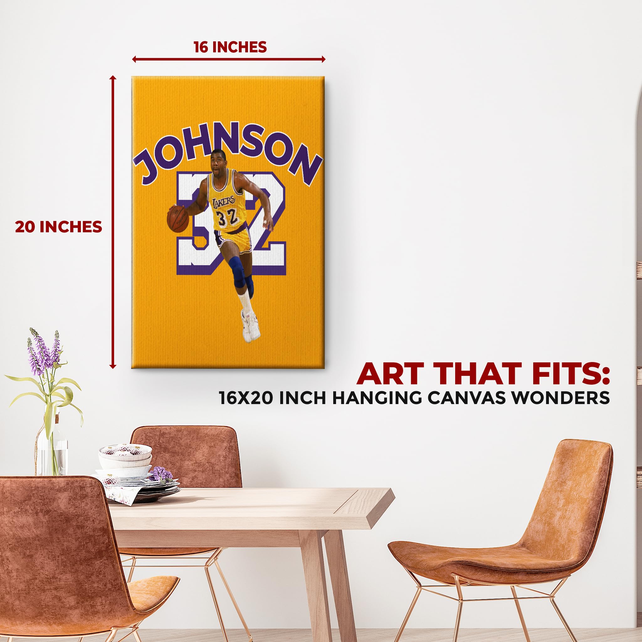 Magic Johnson Wall Canvas Set of 1