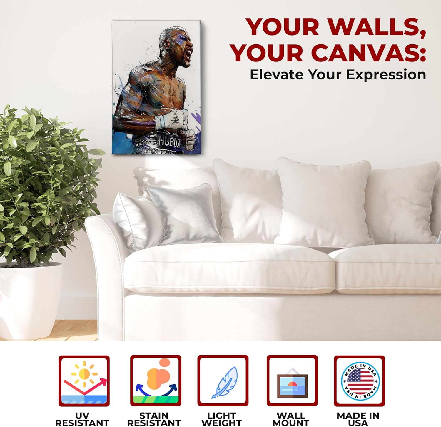 Floyd Mayweather Wall Canvas Set of 1