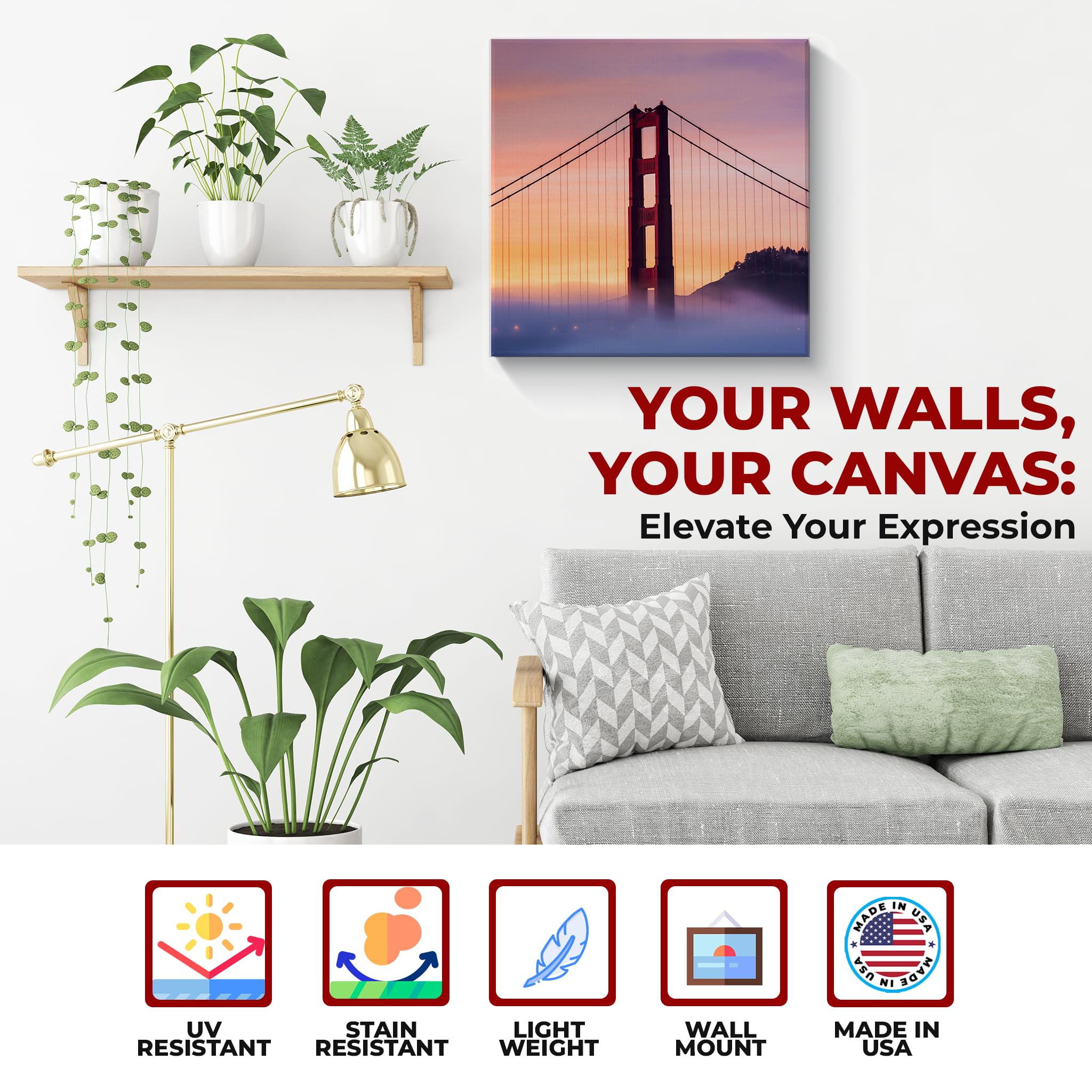 San Francisco Wall Canvas Set of 1