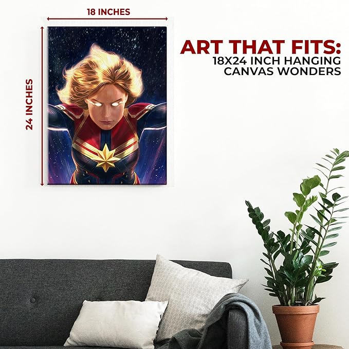 Captain Marvel Wall Canvas Set of 1