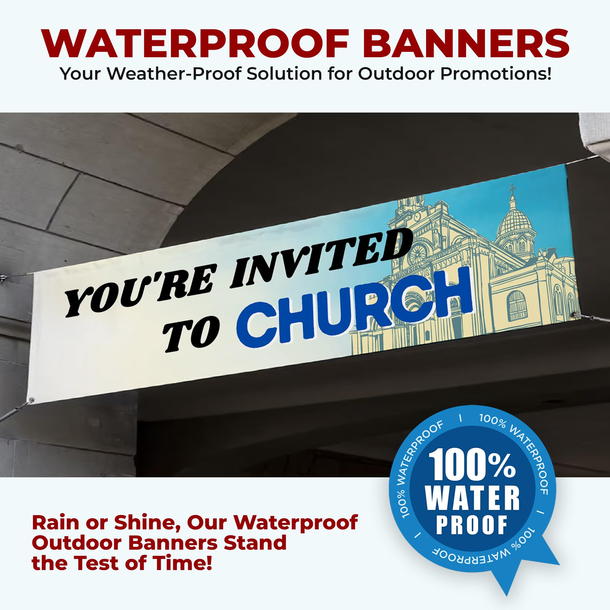 You're Invited to Church Large Banner