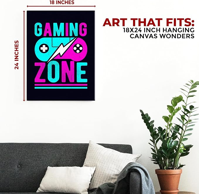 Gaming Zone Wall Canvas Set of 1