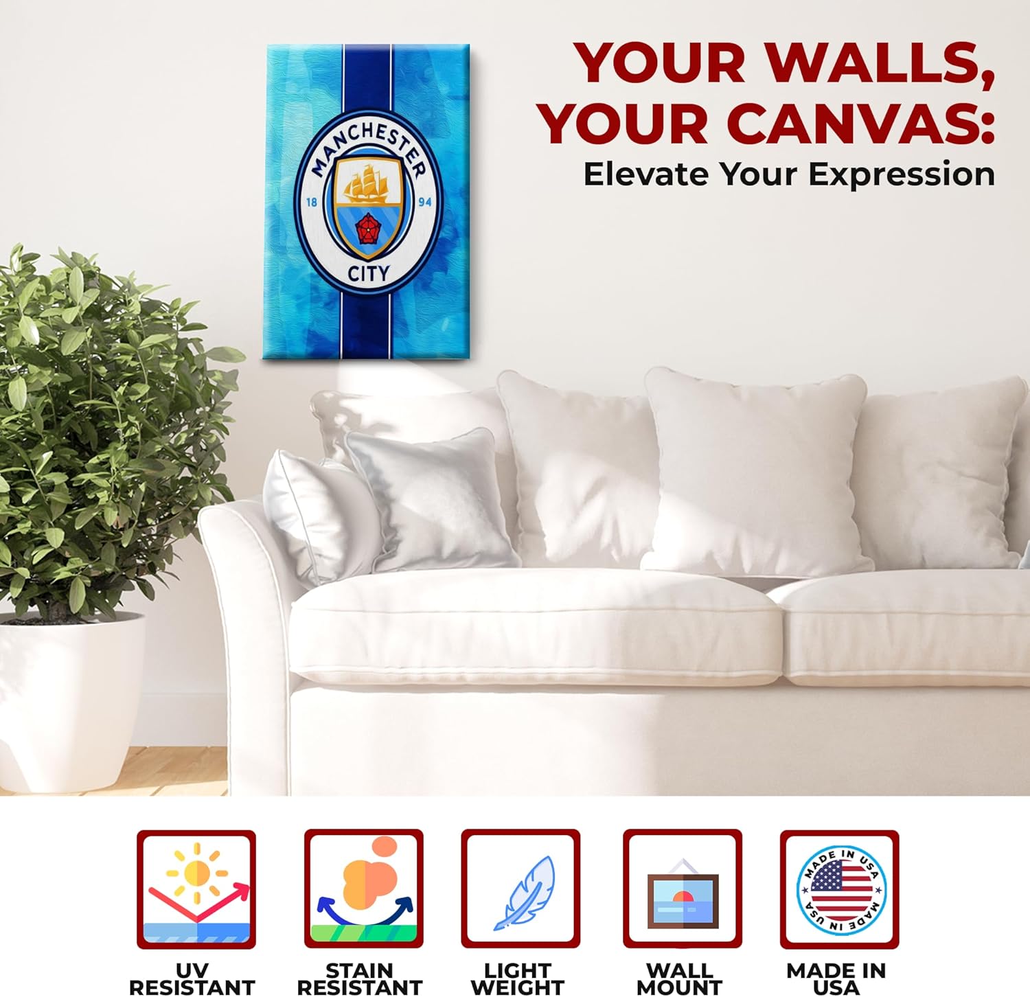 Manchester City Wall Canvas Set of 1