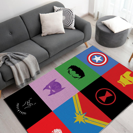 Avengers Masks & Simbols Decor Rug- 62x40 inches