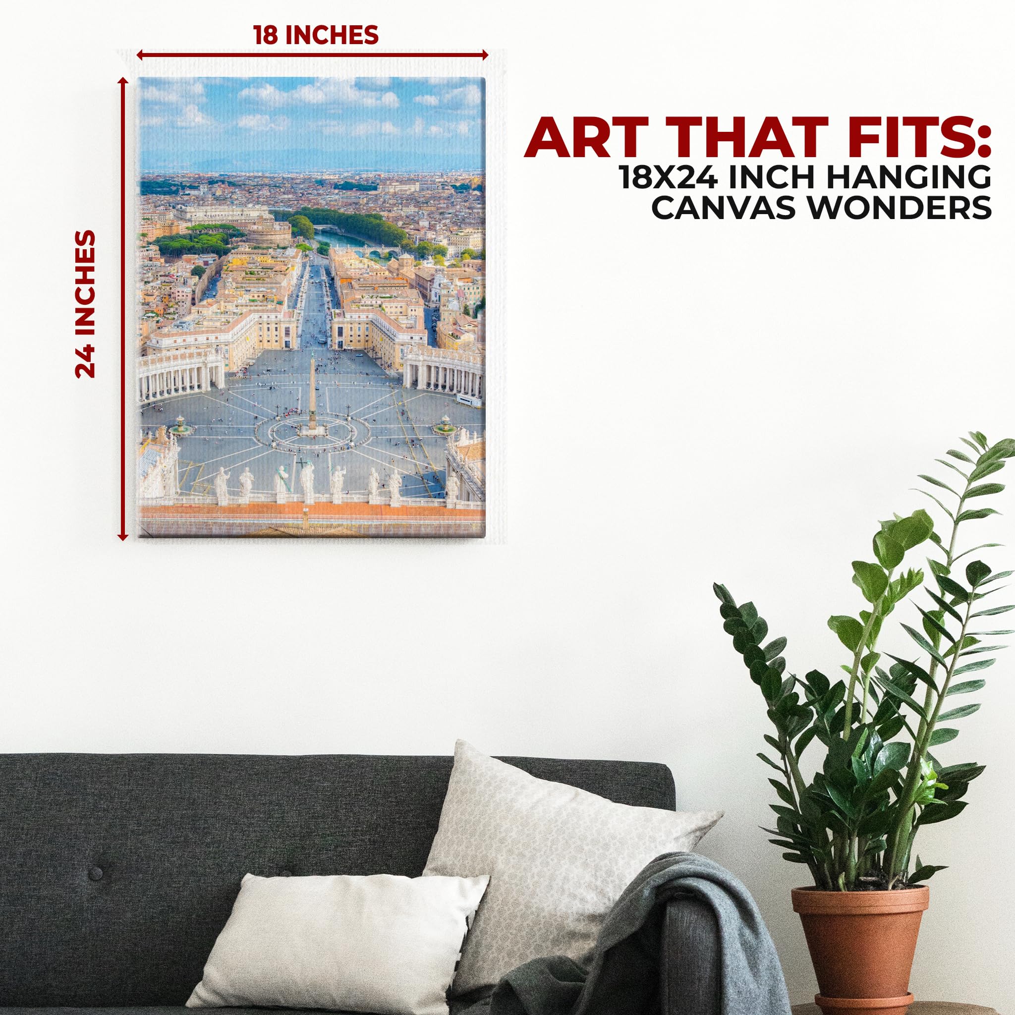 Rome Wall Canvas Set of 1