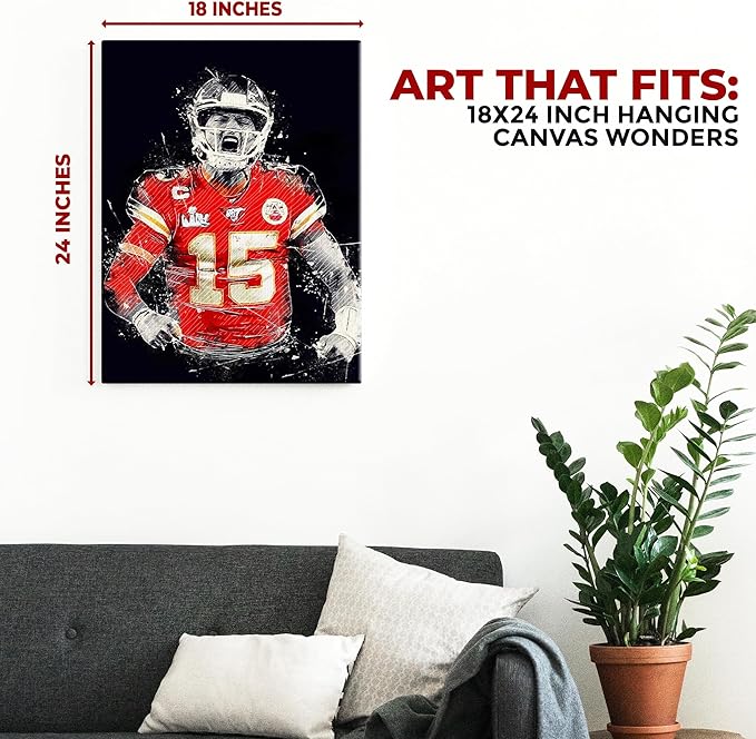 Patrick Mahomes Wall Canvas Set of 1