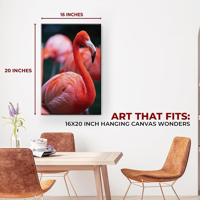 Flamingo Wall Canvas Set of 1