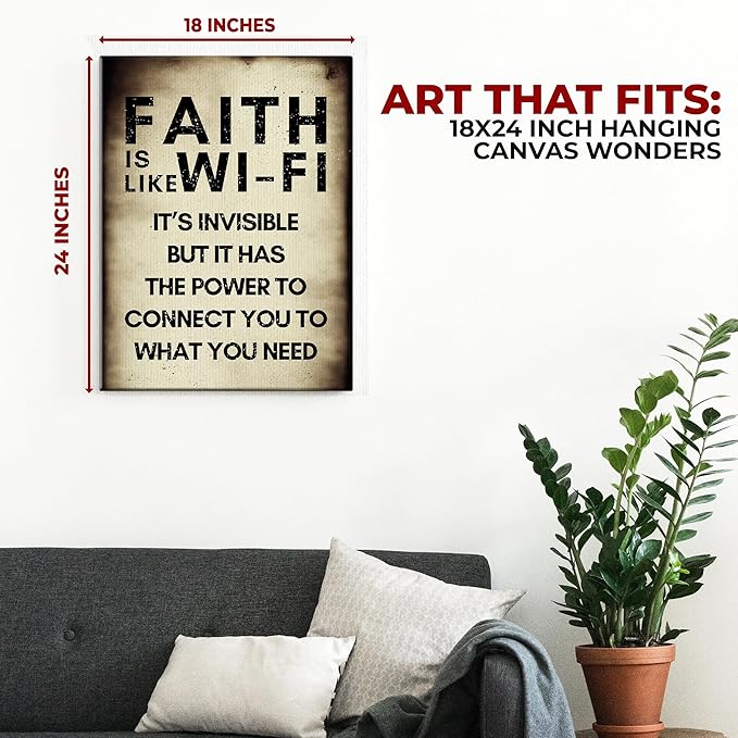 Faith Is Like WIFI Wall Canvas Set of 1