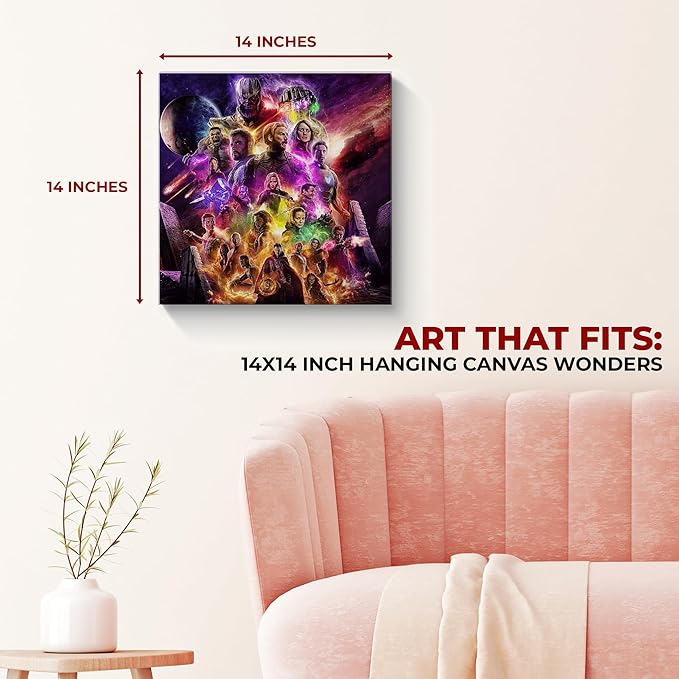 Avengers Wall Canvas Set of 1 - 14x14