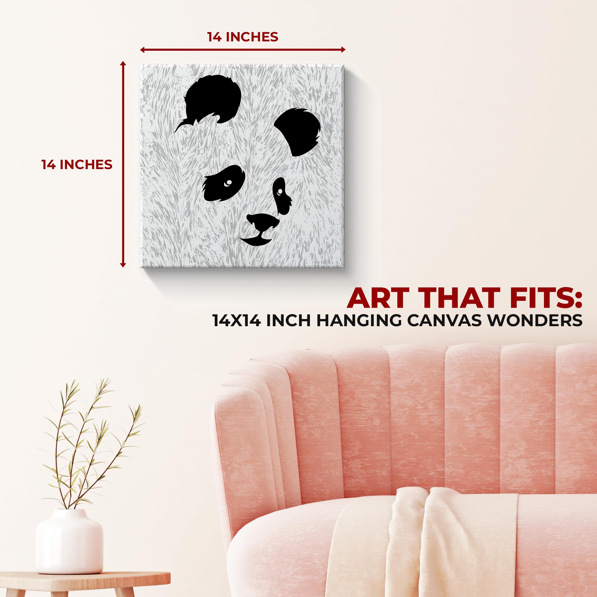 Panda 1 Wall Canvas Set of 1