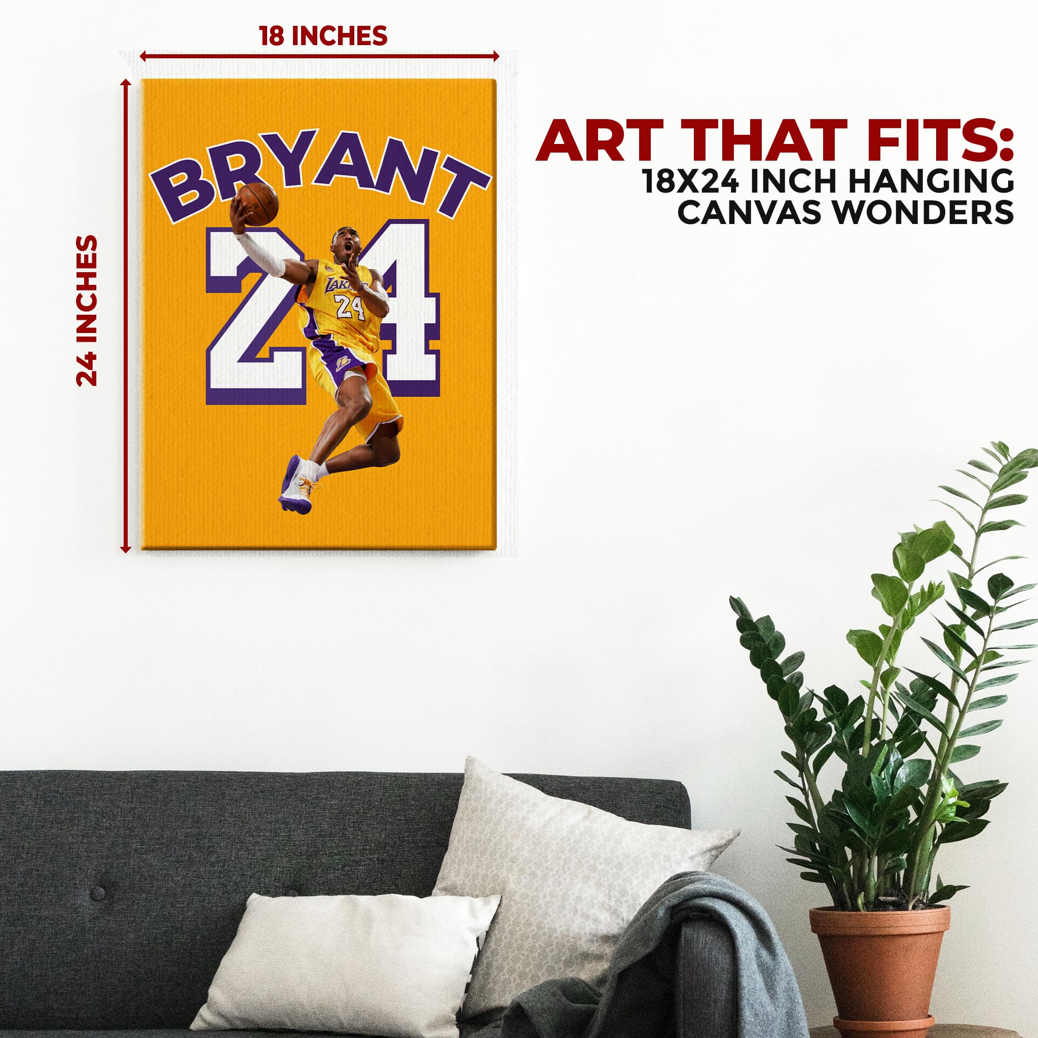 Kobe Bryant Wall Canvas Set of 1