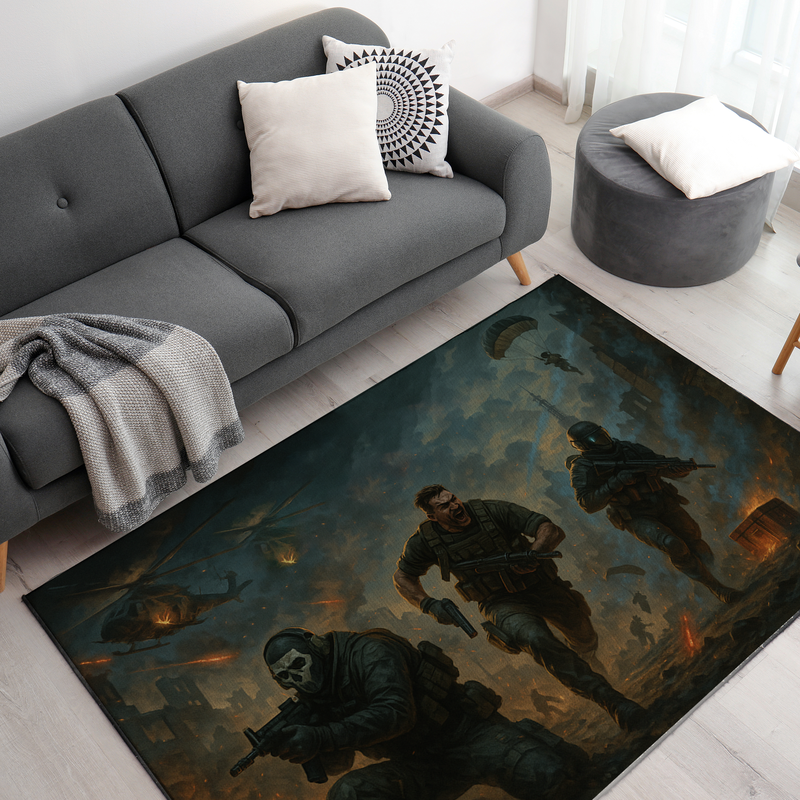 COD WarZone Inspired Decor Rug- 62x40 inches