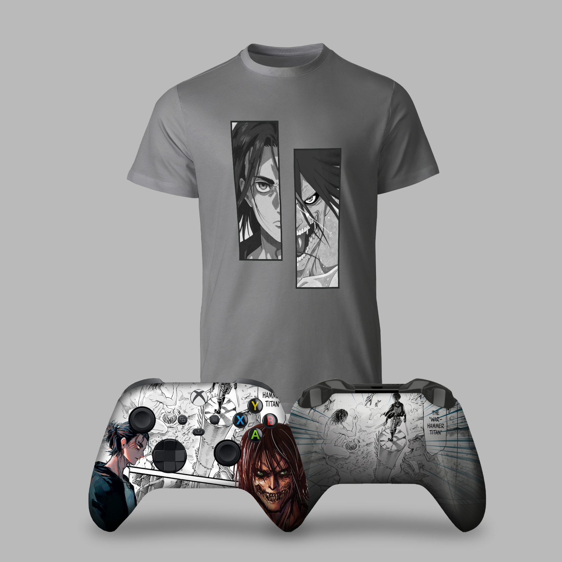 Attack on Titan Bundle – T-Shirt & Xbox Series X Controller Gray