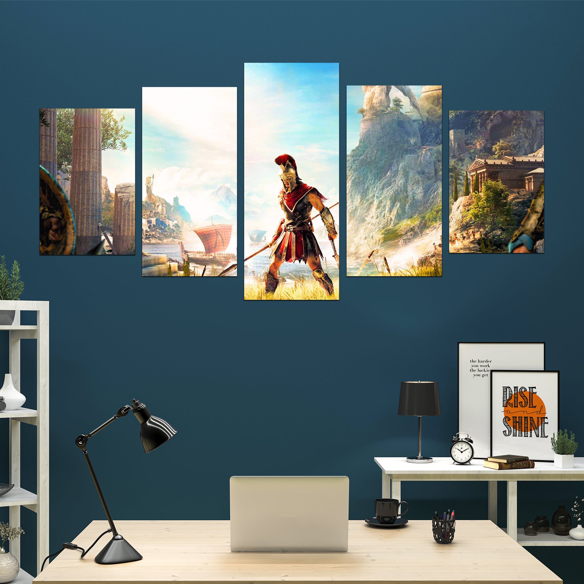 Exclusive Assassin's Creed Odyssey Canvas Art -Adventure-Inspired Design, Ready-to-Hang, Unique Gamer Decor