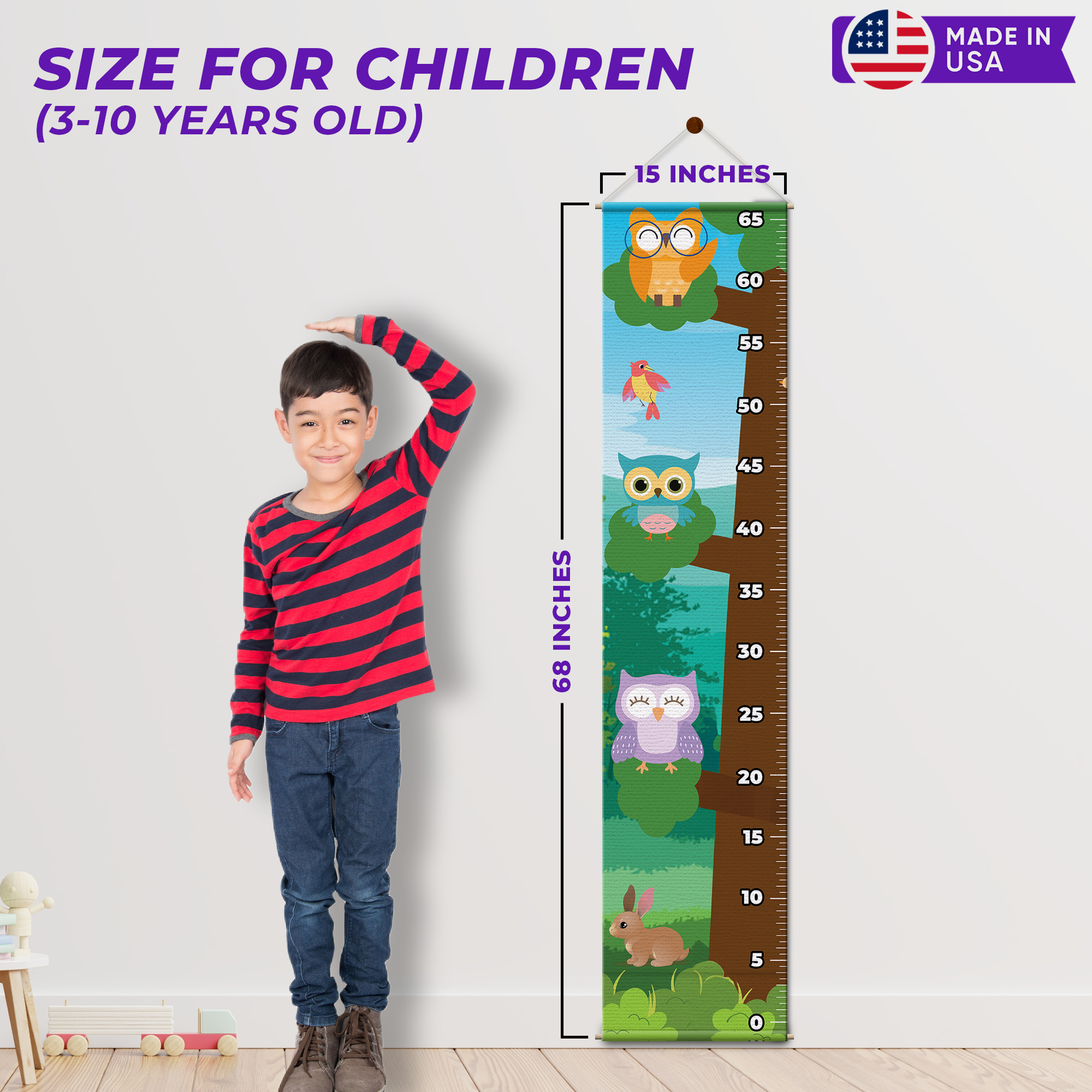 Dream Controller Trees and Owls Children Growth Chart