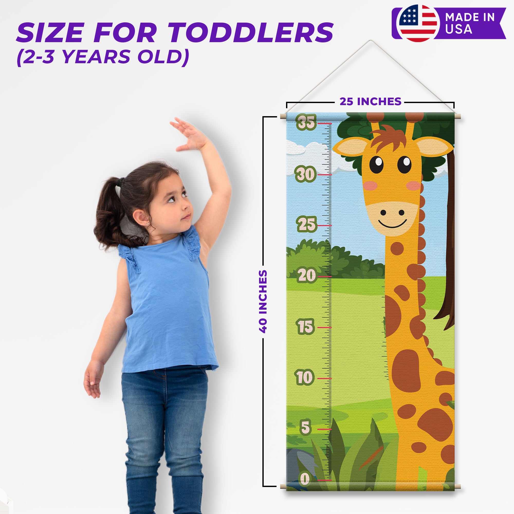 Dream Controller Giraffe Forest Toddler Growth Chart