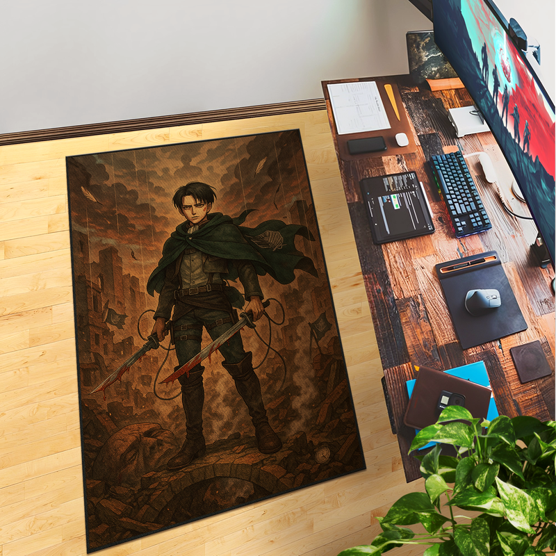 Attack On Titan Inspired Decor Rug- 62x40 inches