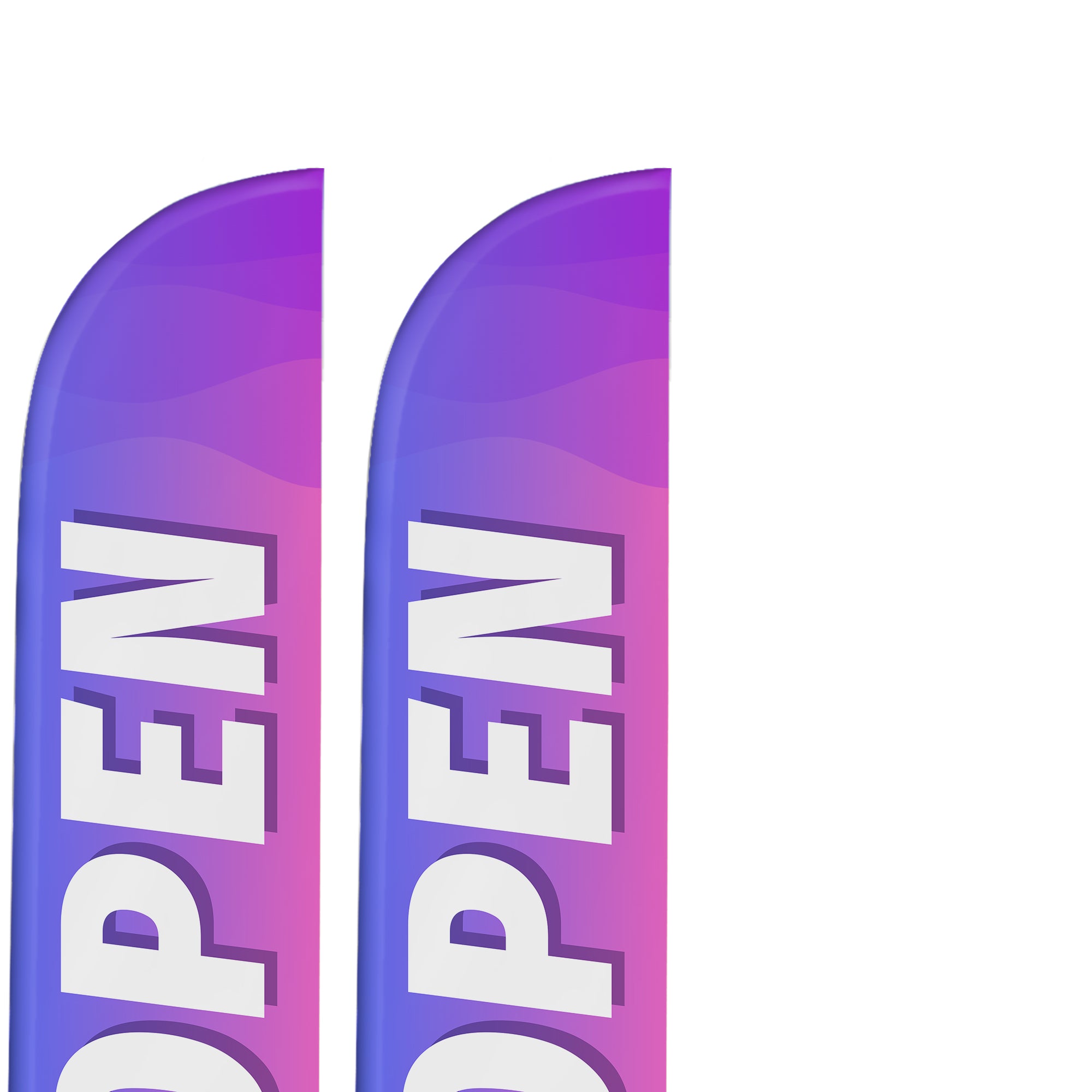 Pink-Purple Open 2 Feather Flags / Swooper Flag