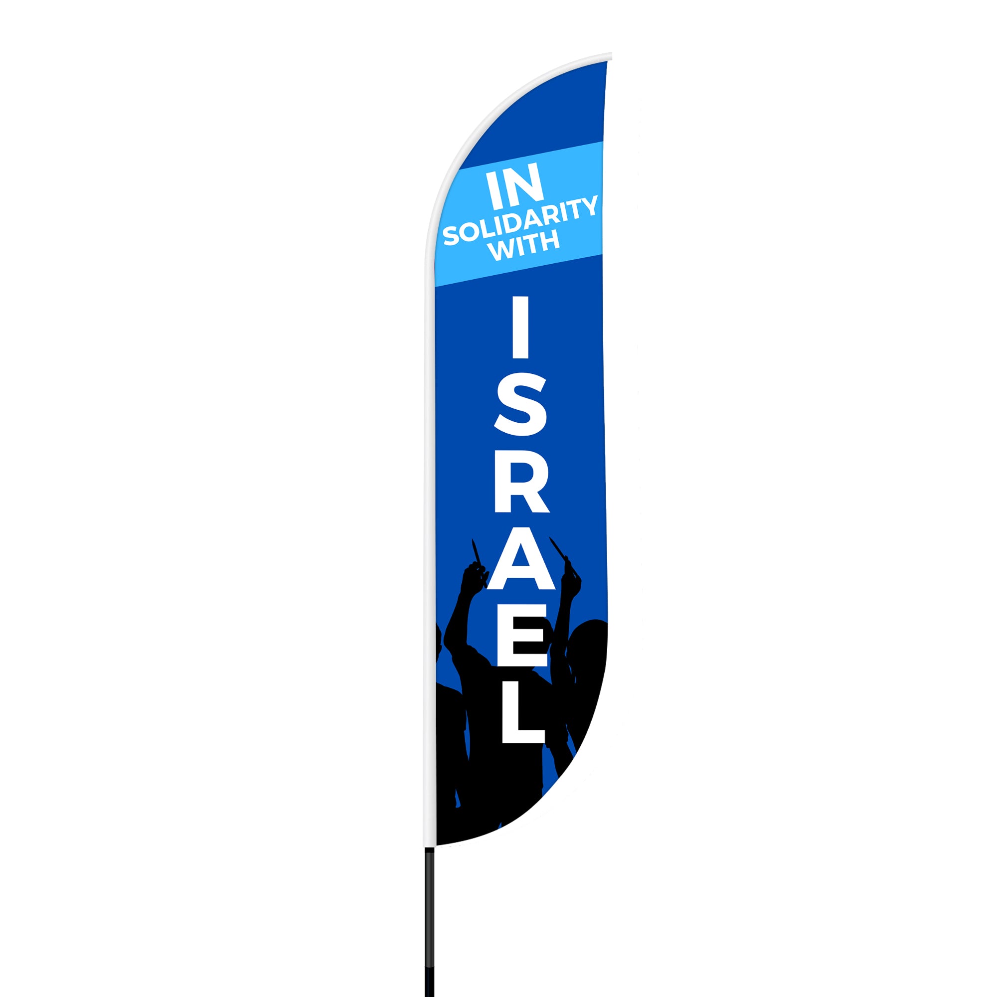 In Solidarity With Israel Feather Flag