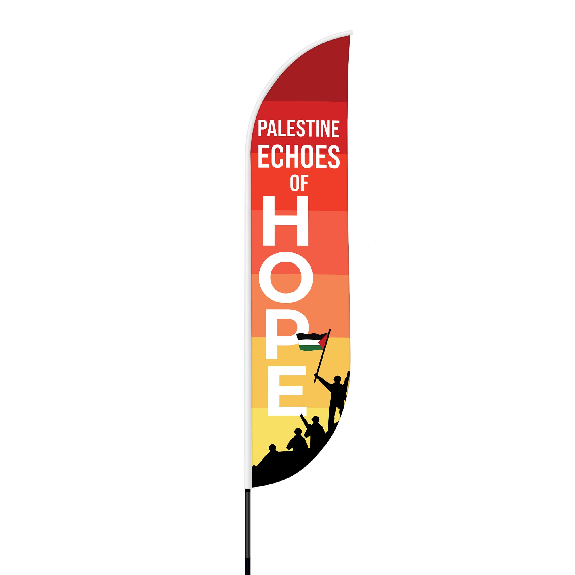 Palestine Echoes of Hope - Feather Flag