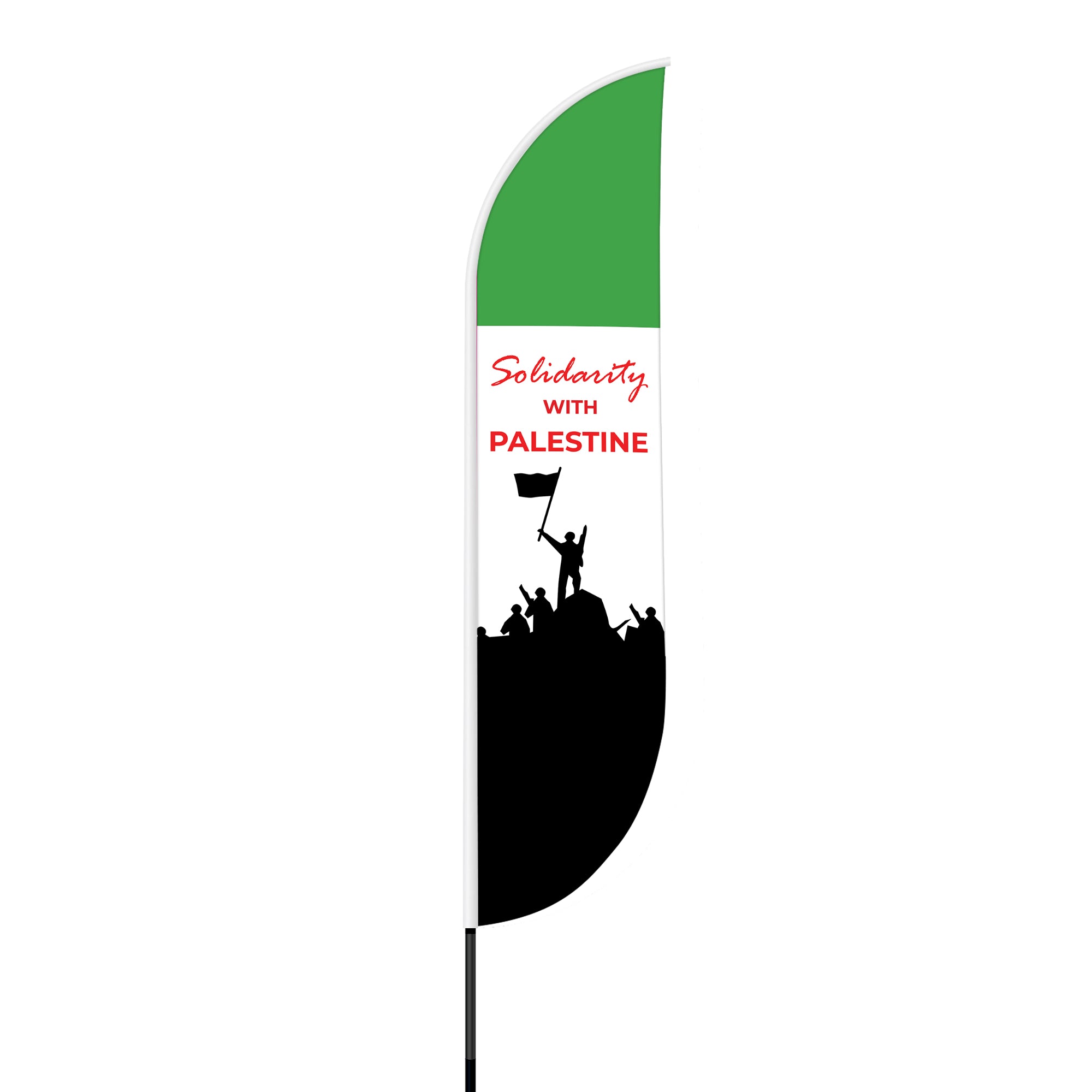 Palestinian Solidarity Feather Flag: Stand Tall, Stand Strong