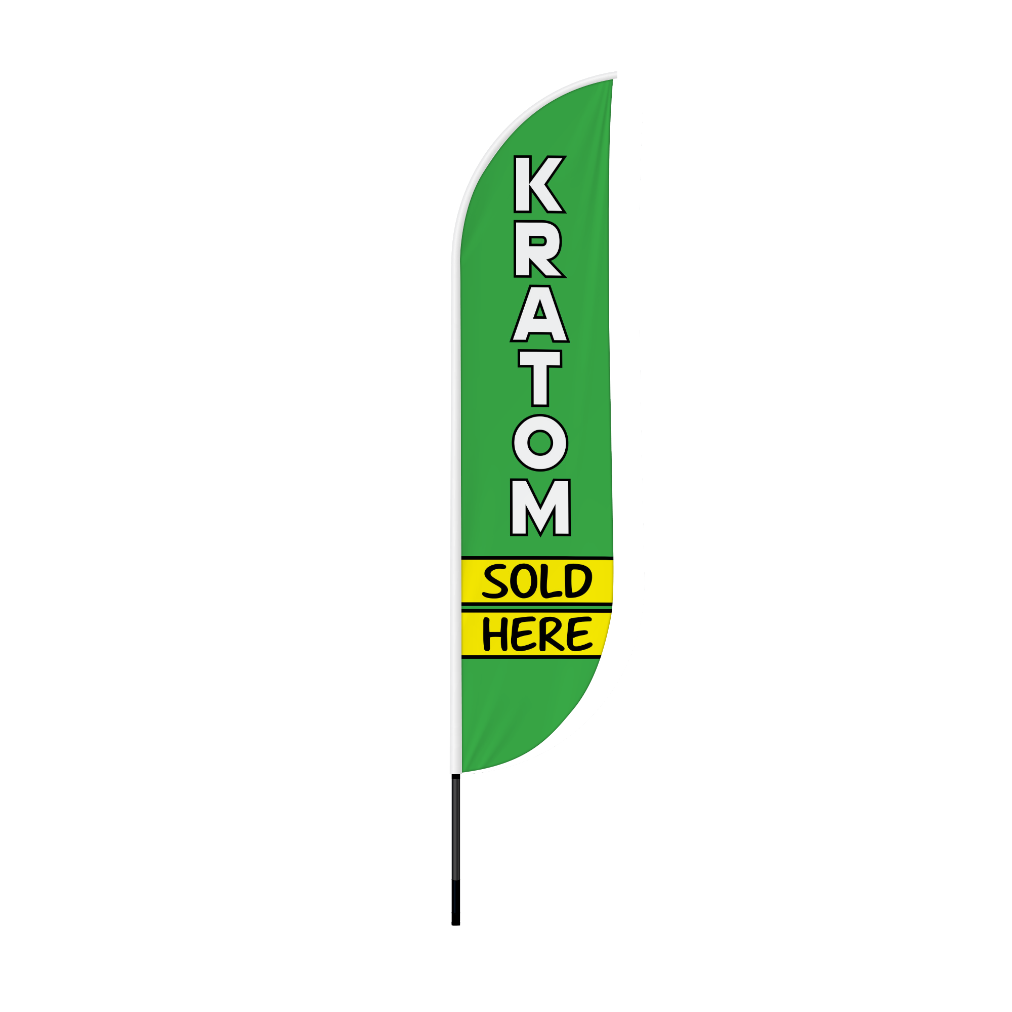 Kratom Feather Flag / Swooper Flag