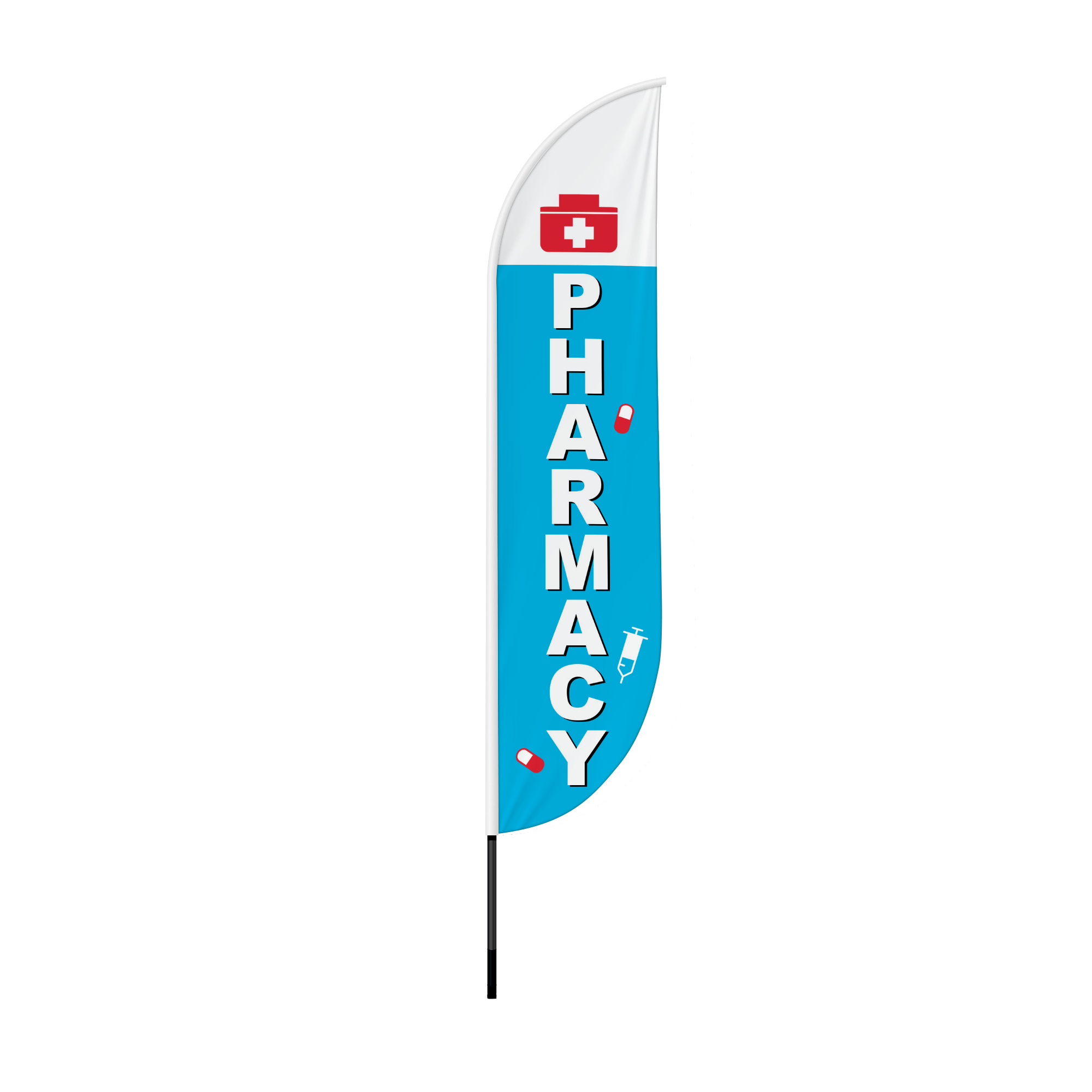 Pharmacy Feather Flag / Swooper Flag