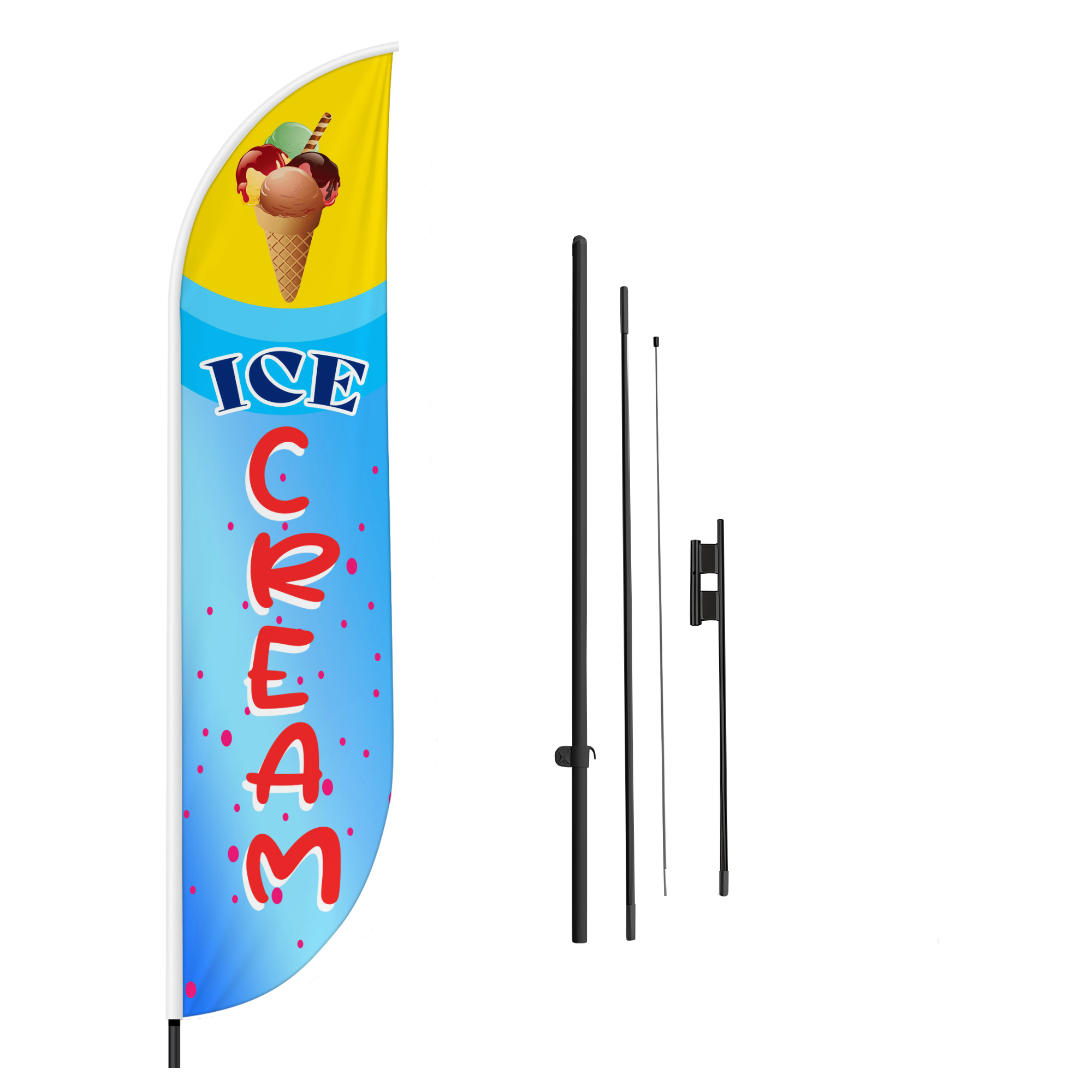 Ice Creame Feather Flag / Swooper Flag
