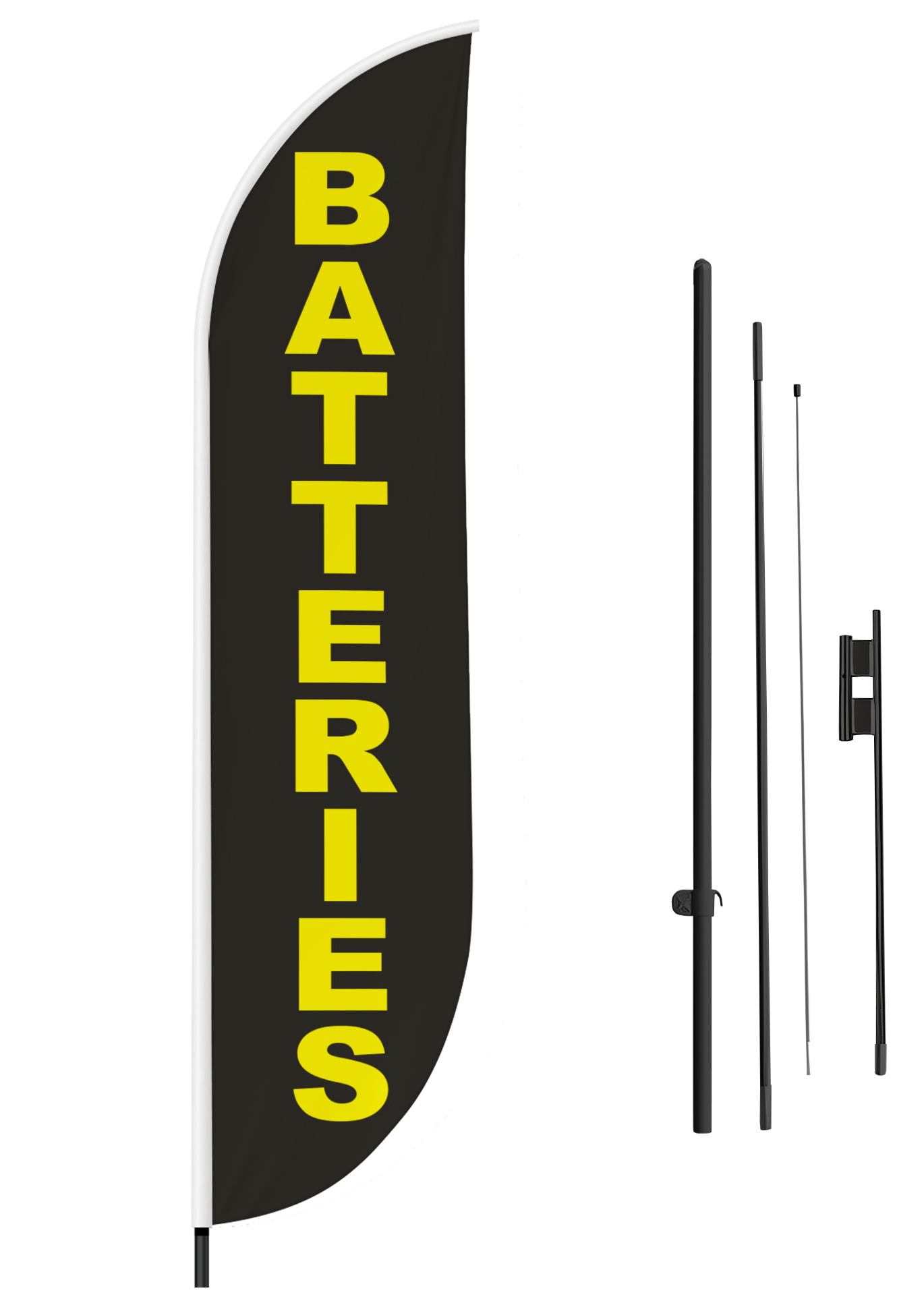 Batteries Feather Flag / Swooper Flag