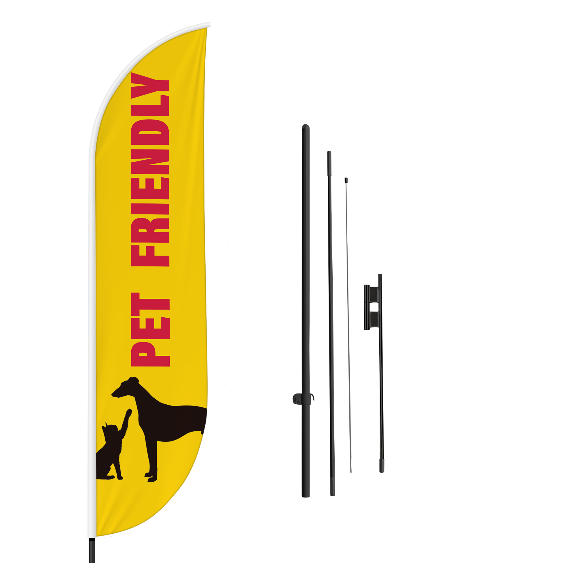 Pet Friendly Feather Flag / Swooper Flag