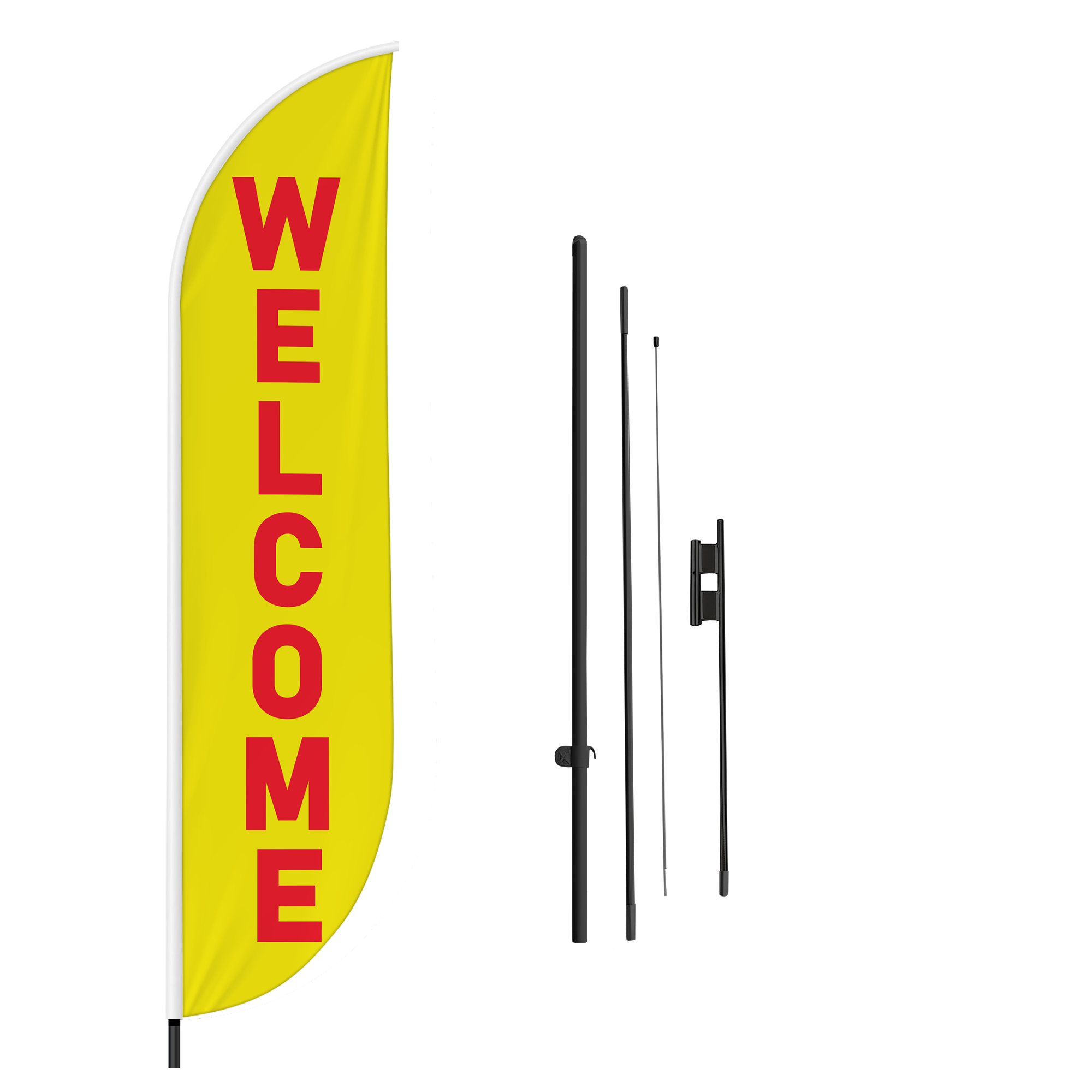 Welcome 4 Feather Flag / Swooper Flag