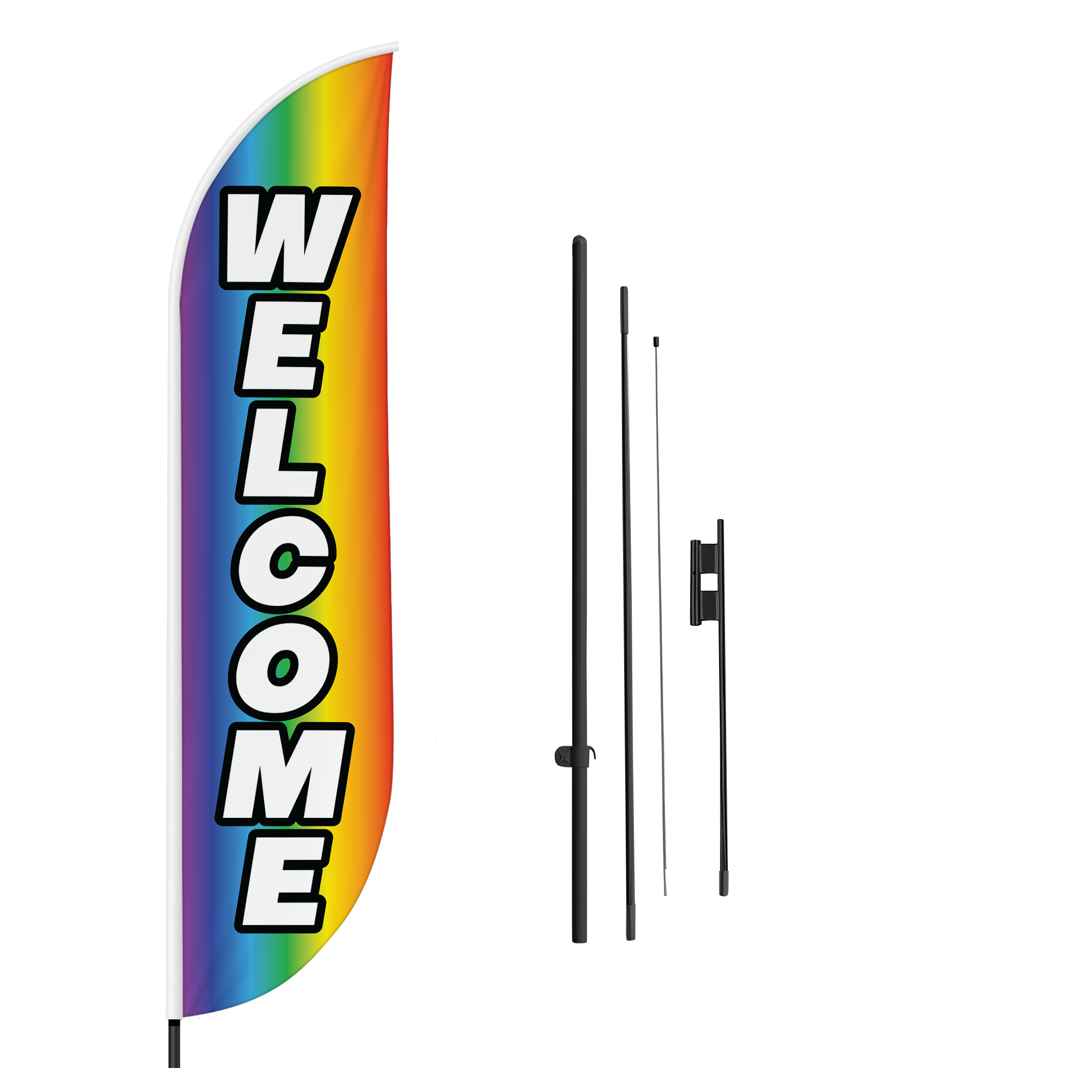 Welcome 5 Feather Flag / Swooper Flag