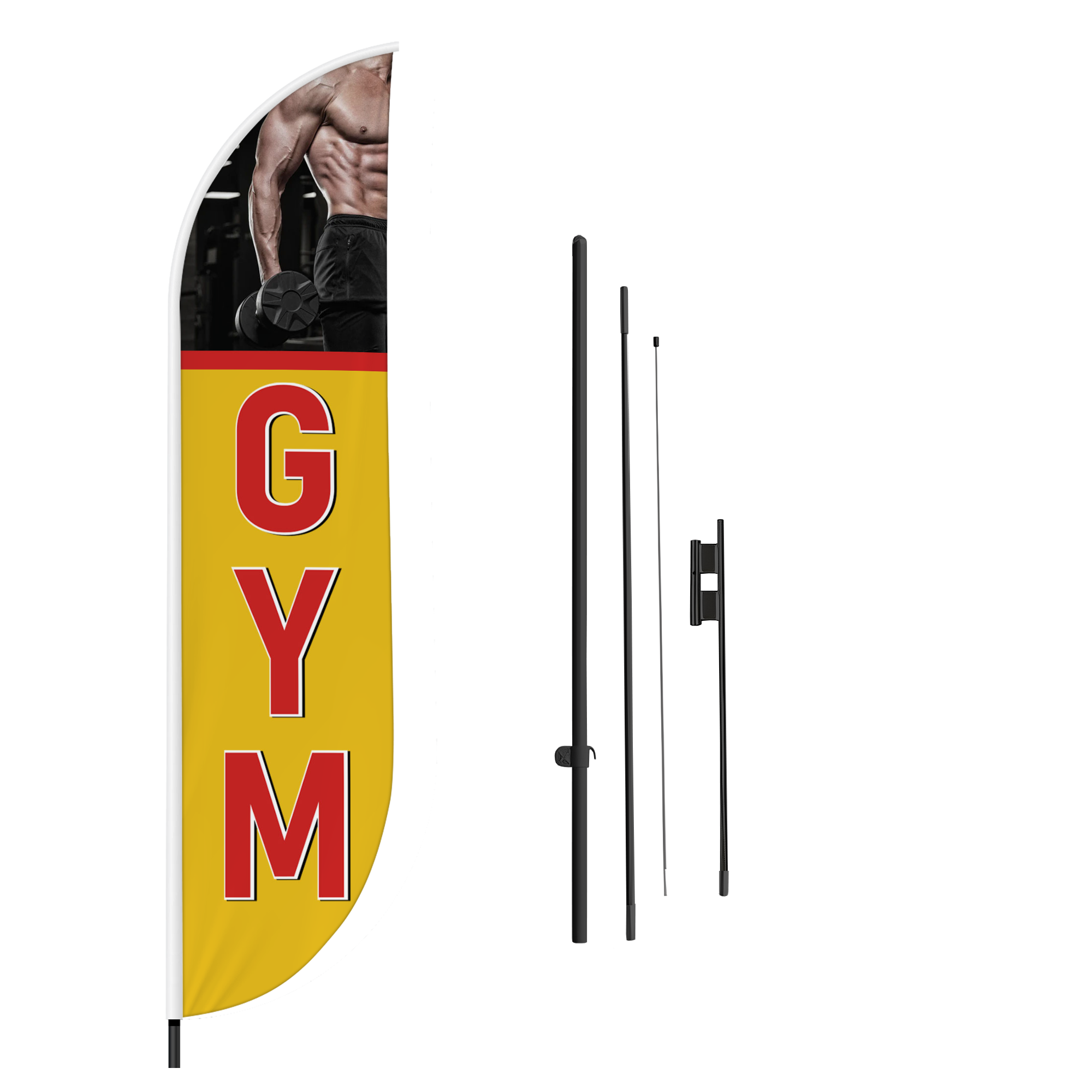 Gym Feather Flag / Swooper Flag