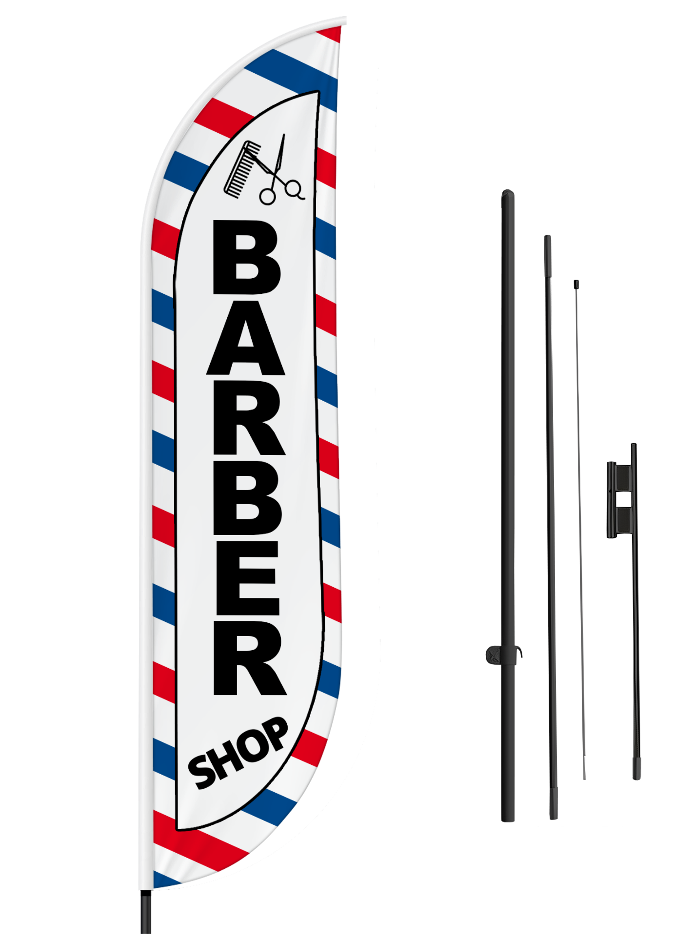 Barber 2 Feather Flag / Swooper Flag