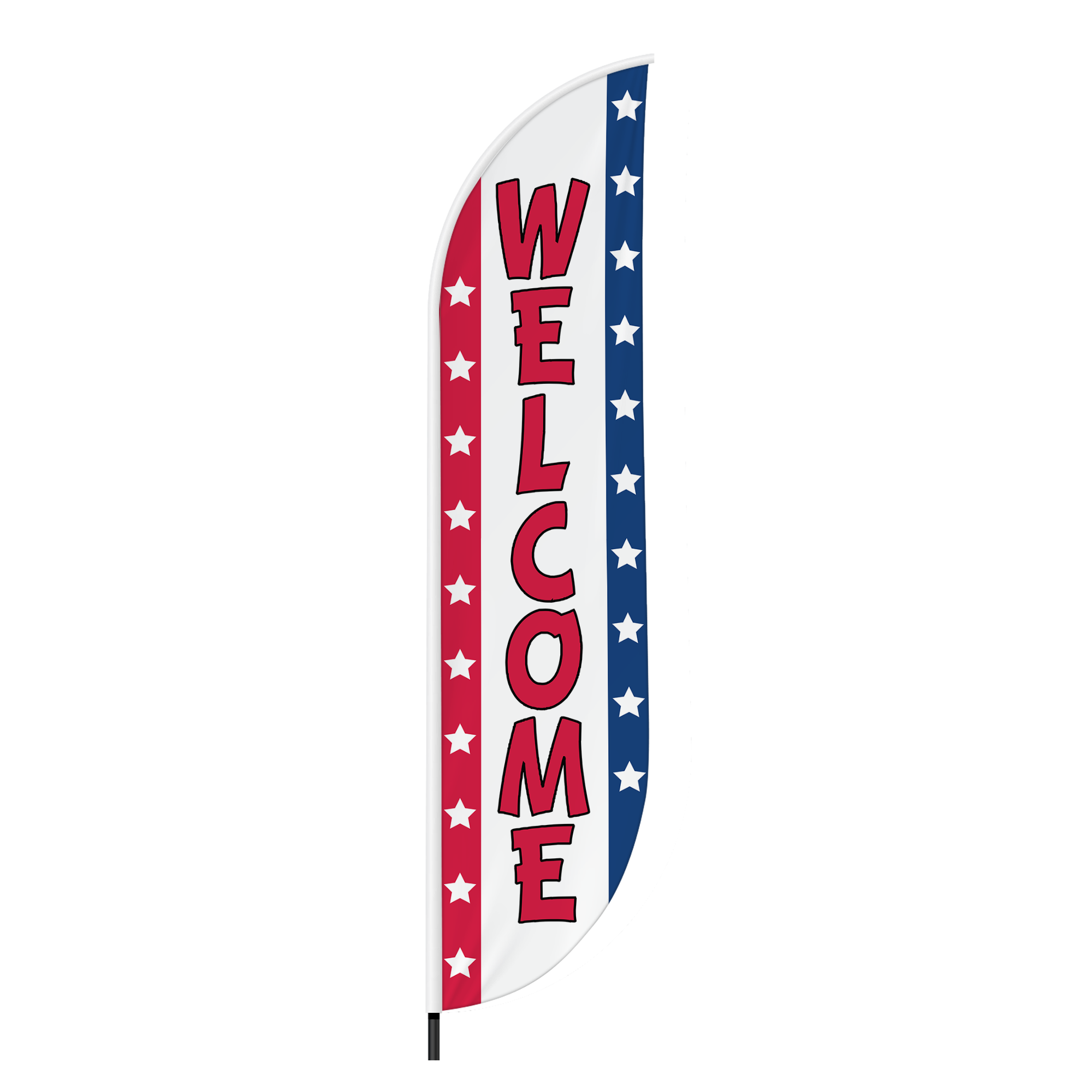 Patriotic Welcome Feather Flag / Swooper Flag