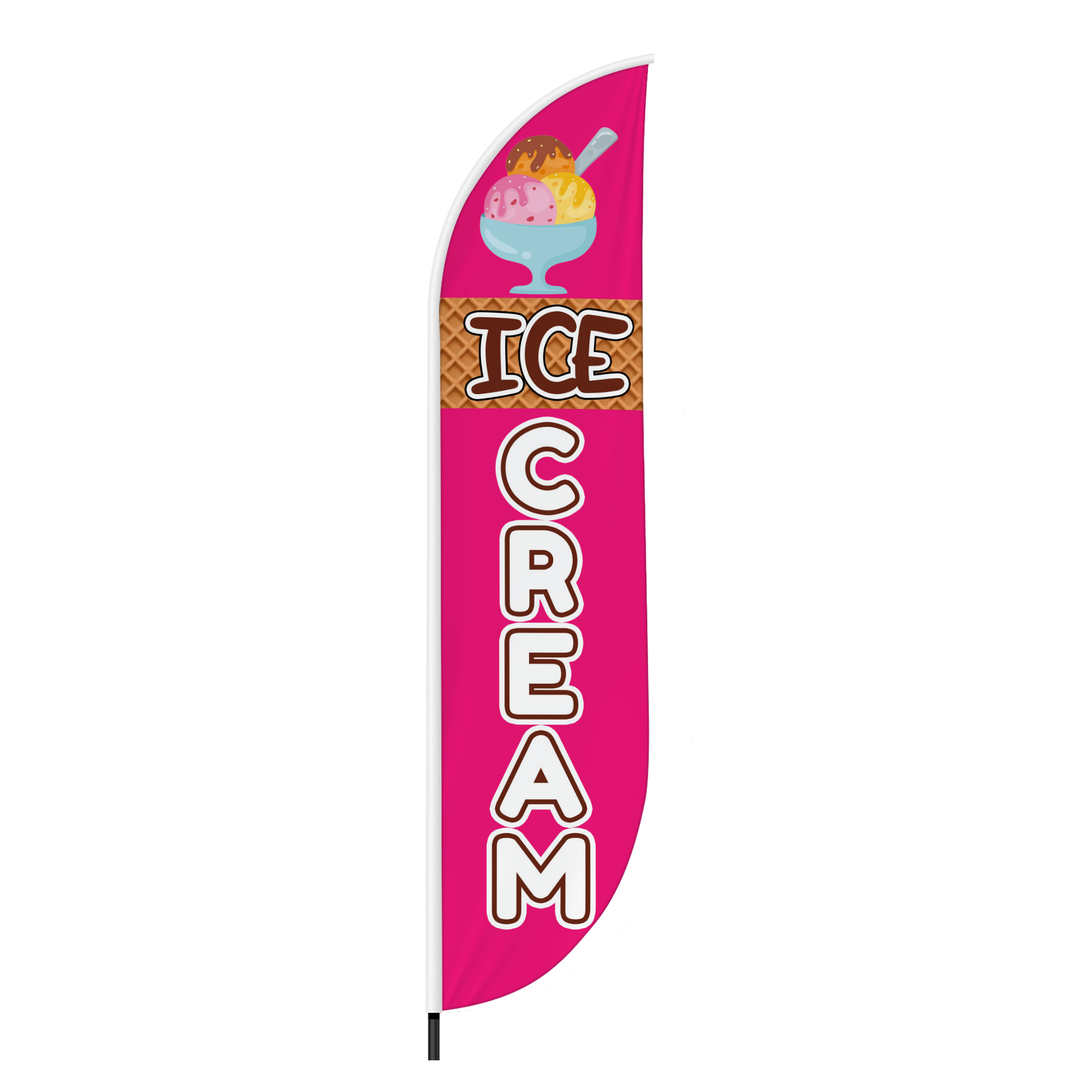 Ice Cream Feather Flag / Swooper Flag