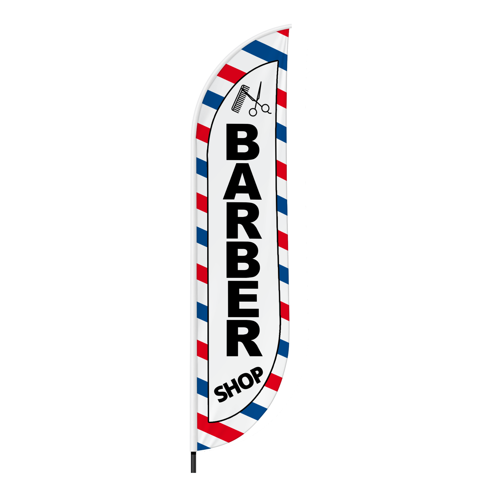 Barber 2 Feather Flag / Swooper Flag