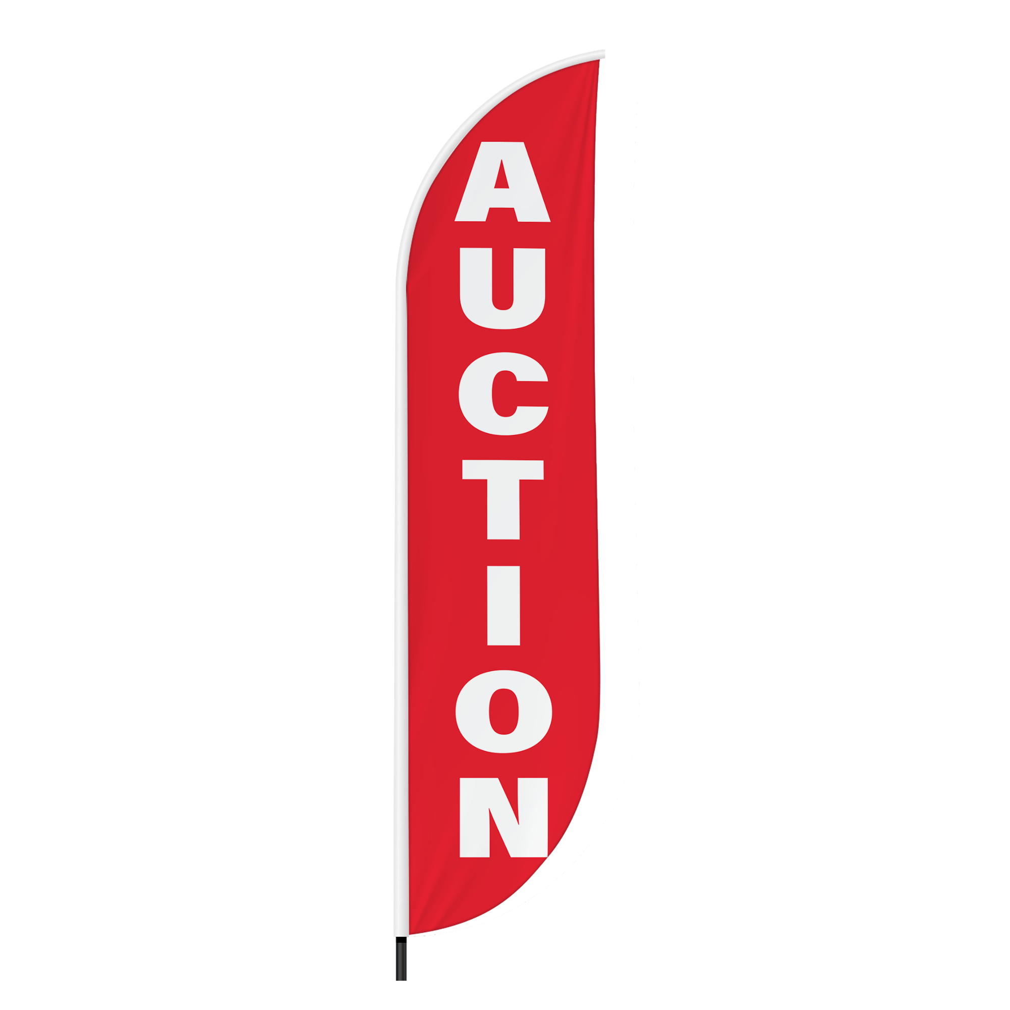 Auction Red Feather Flag / Swooper Flag