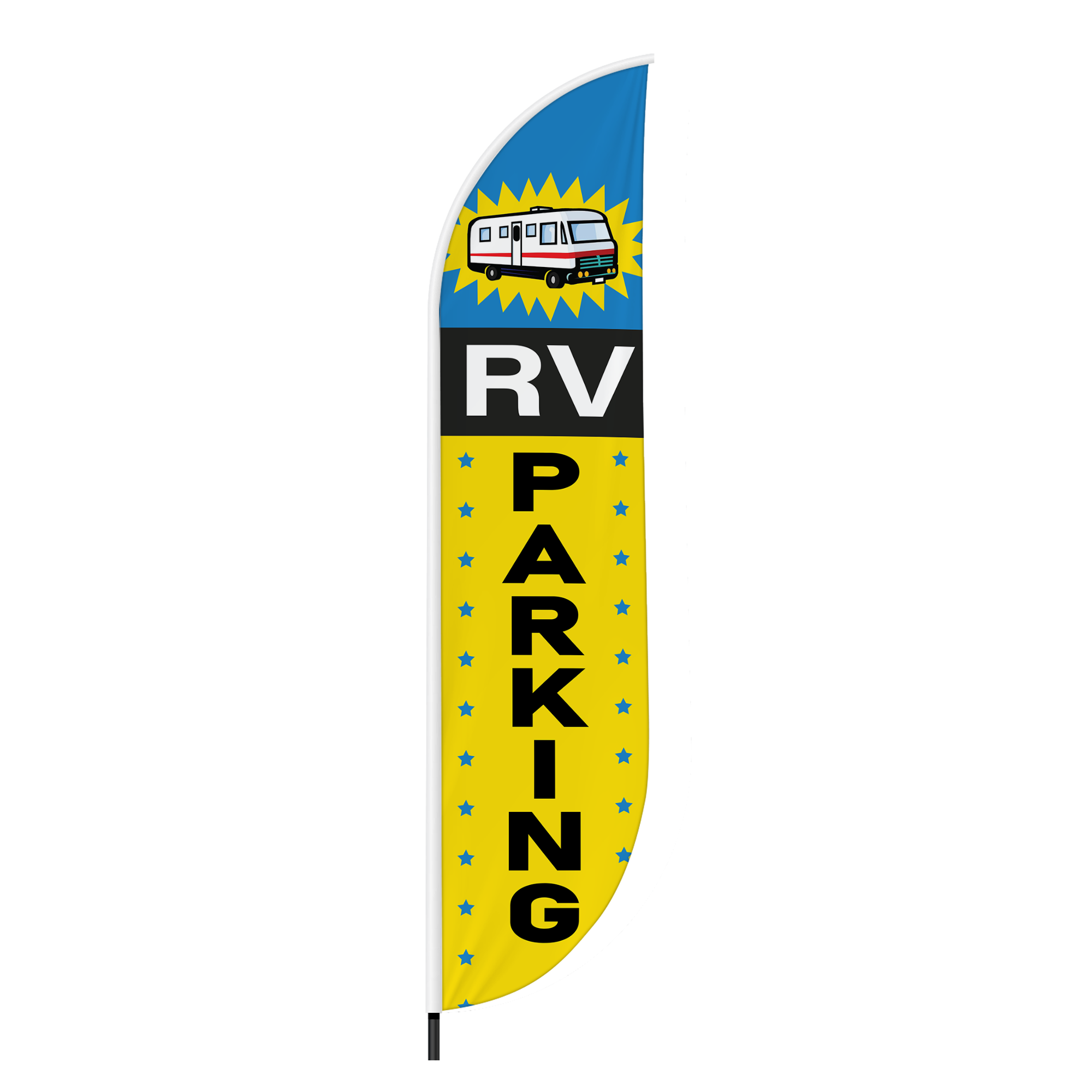 RV Parking Feather Flag / Swooper Flag