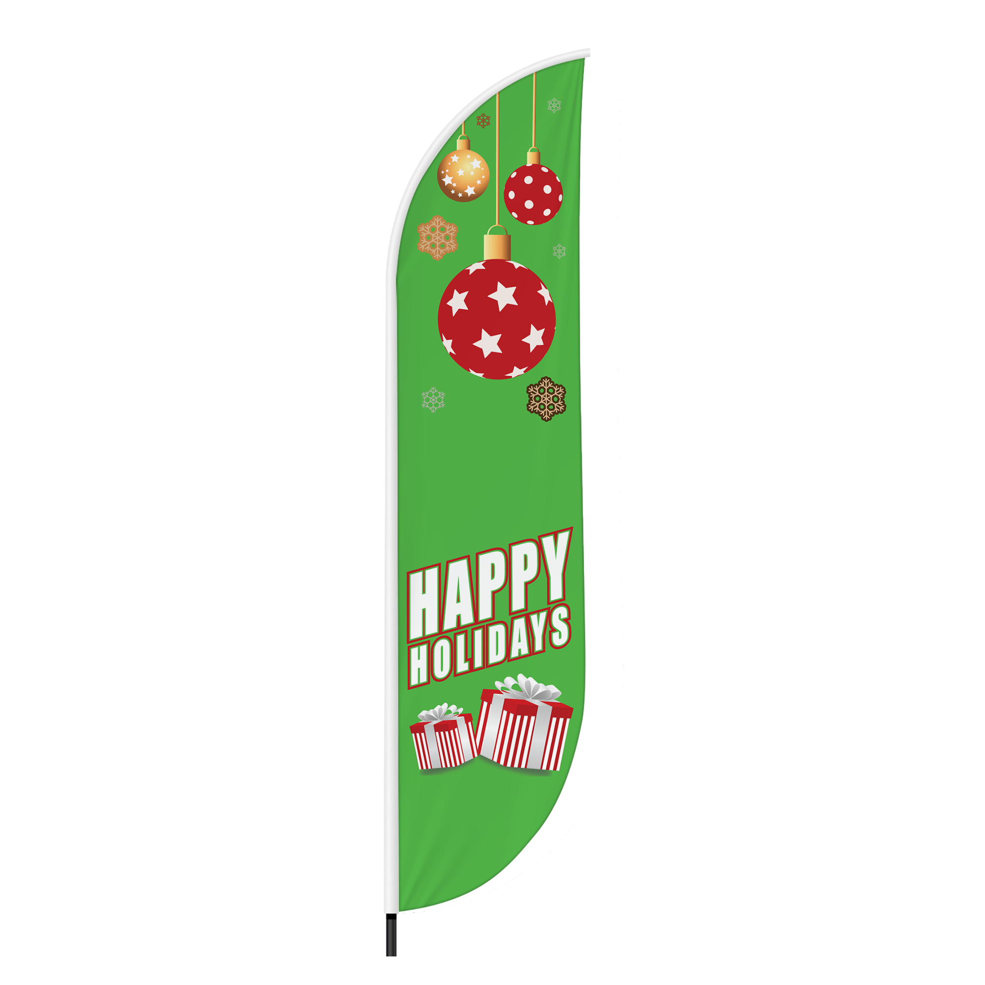 Happy Holidays Feather Flag / Swooper Flag