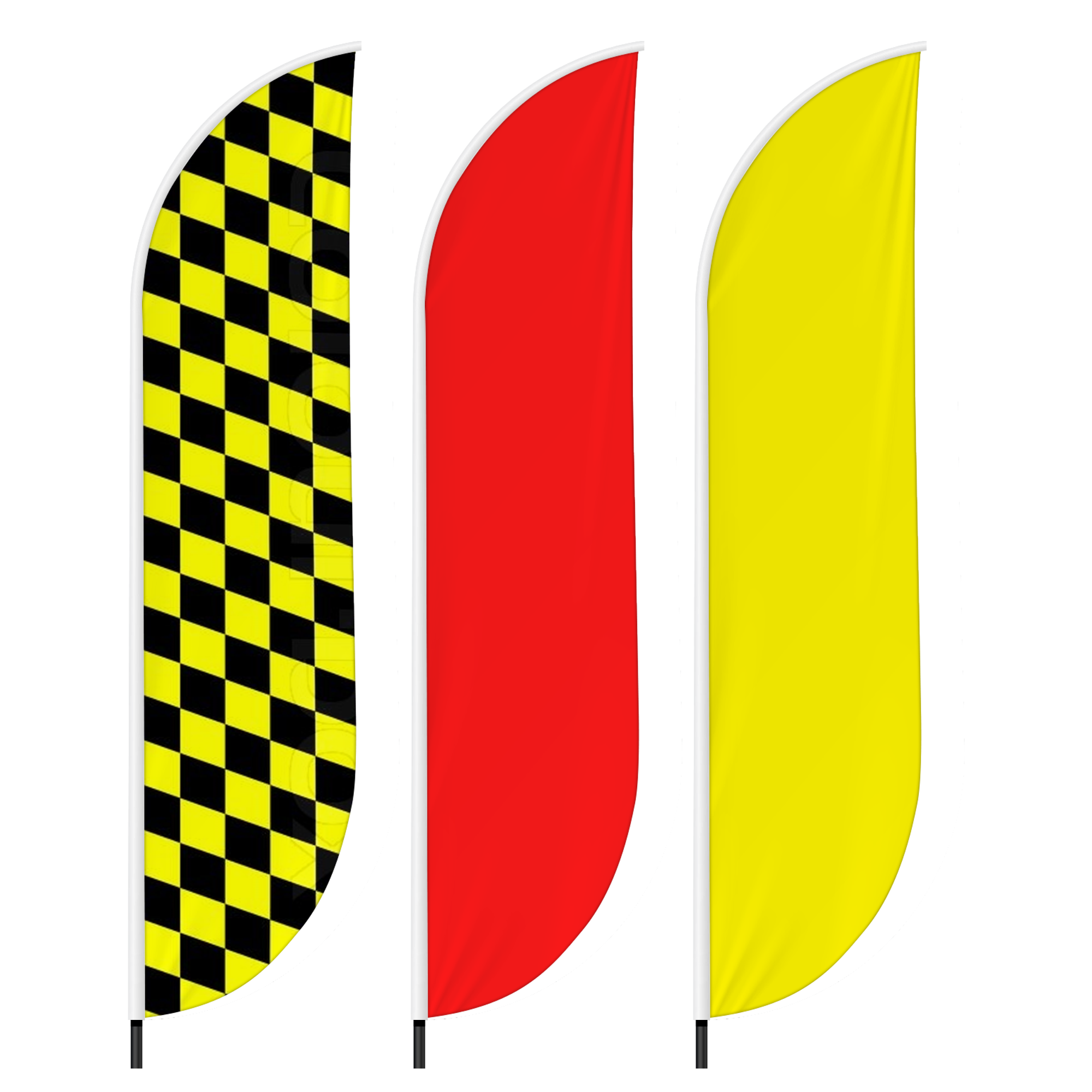 Solid Colors Set of 3 Feather Flag only / Swooper Flag only