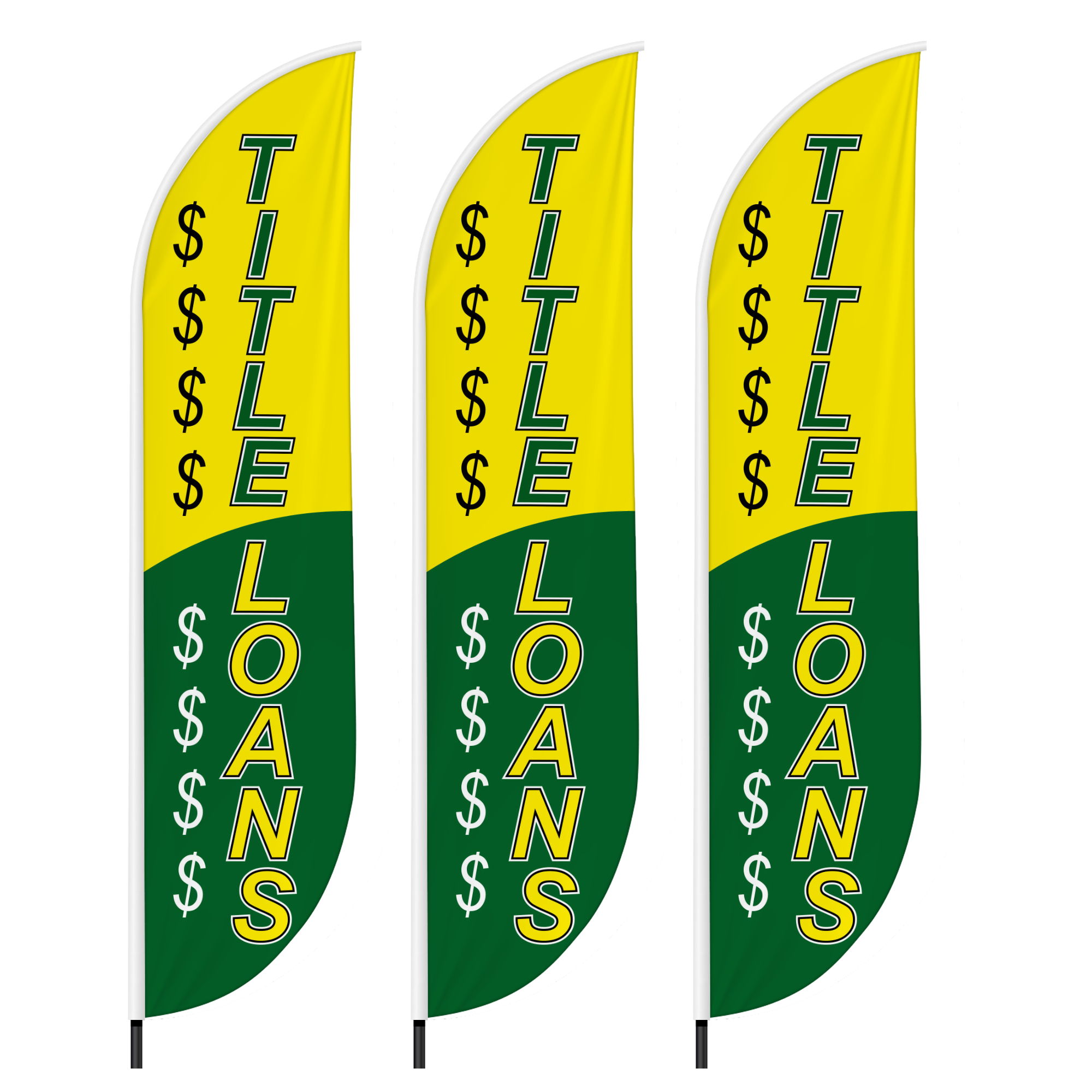Title Loans Feather Flag / Swooper Flag