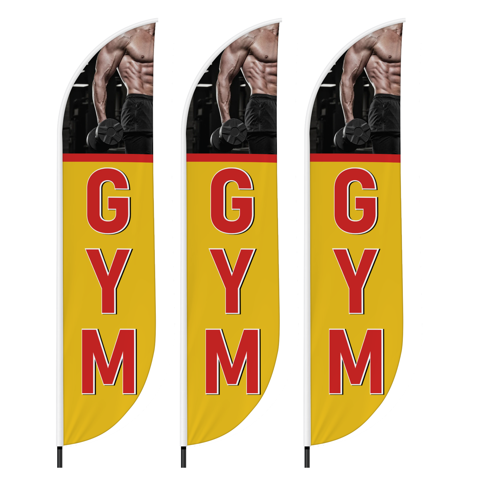 Gym Feather Flag / Swooper Flag