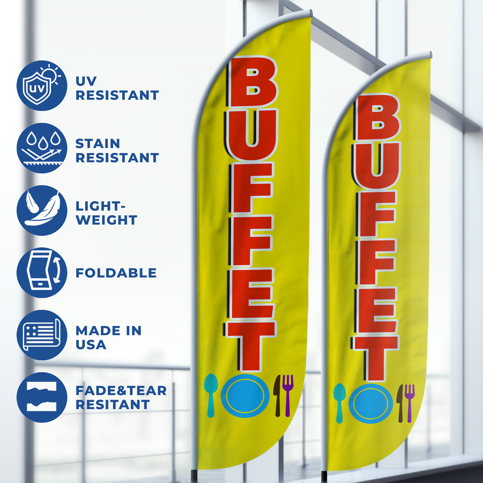 Buffet Feather Flag / Swooper Flag