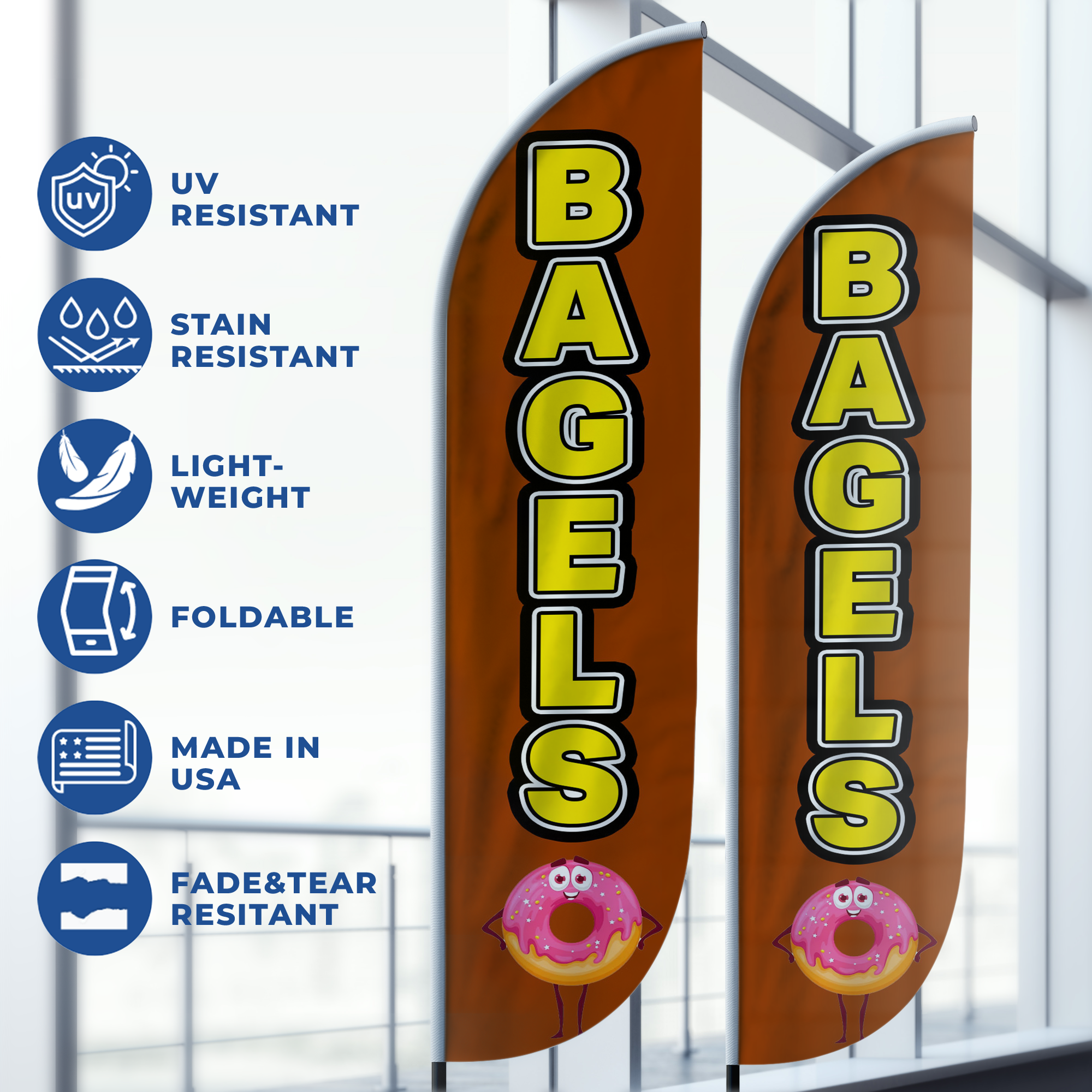 Bagel Feather Flag / Swooper Flag